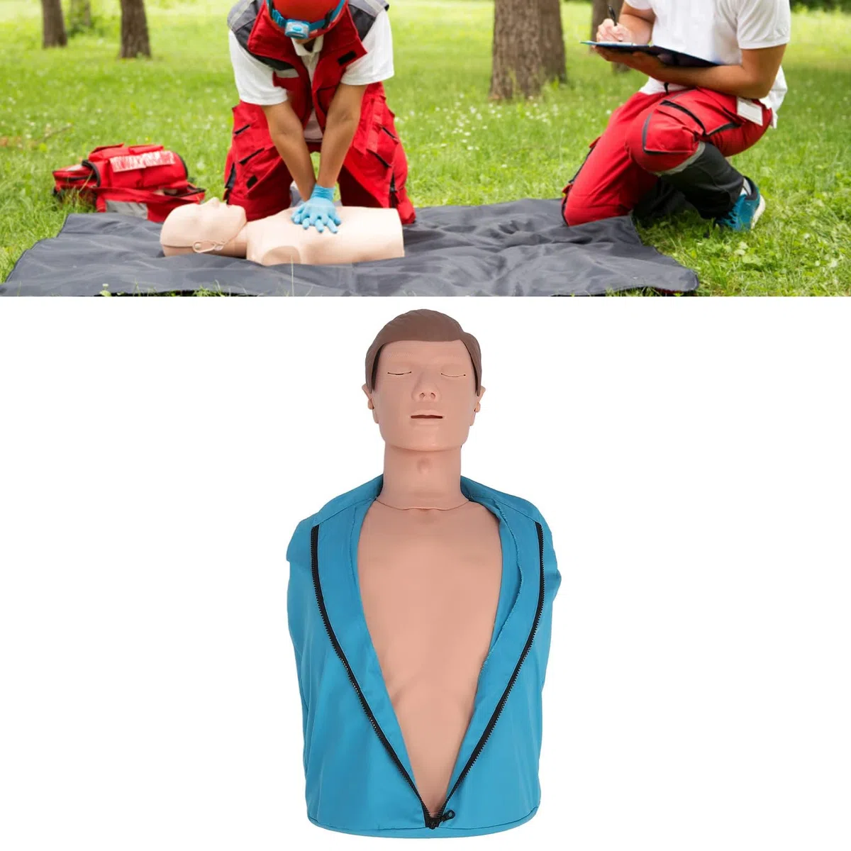 Maniquí de RCP para Adultos de Medio Cuerpo, Modelo de enfermería, simulador simulado de RCP para Entrenamiento de Primeros Auxilios