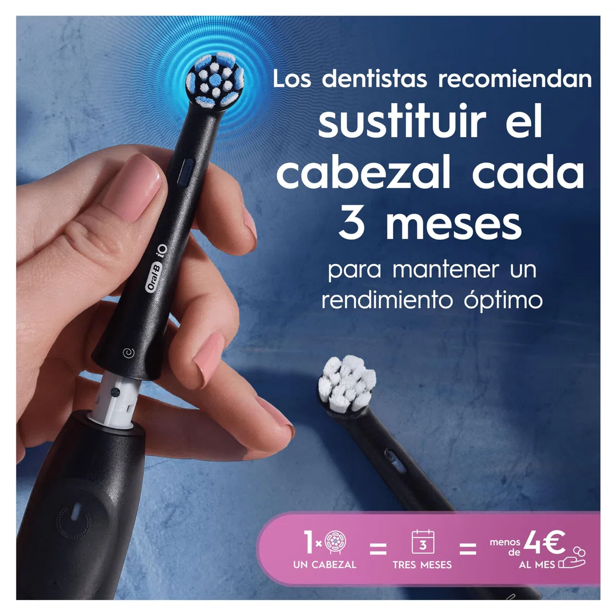 Oral-B iO Gentle Care Cabezales de Recambio Originales, Negro, Pack de 6 - Recambios para Cepillos de Dientes Eléctricos Oral B iO, Cepillado Delicado para Encías Sensibles, Filamentos Suaves