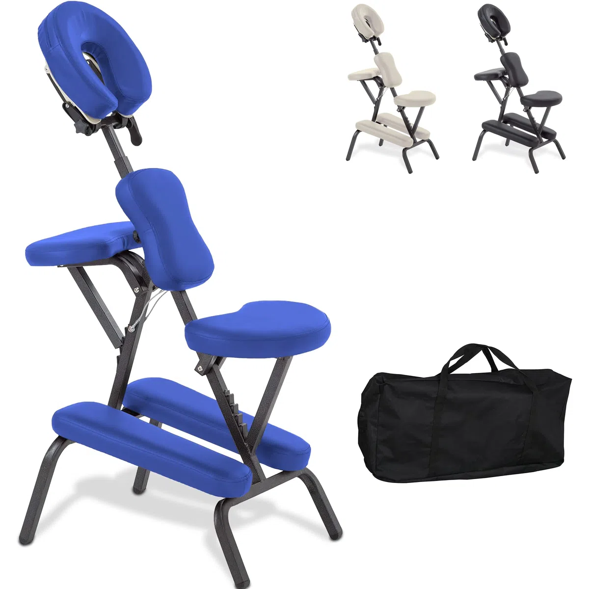 BELTOM® Banco Silla Masaje Tatuajes Portátil Estética Plegable Ergonomica Fisioterapia - Azul