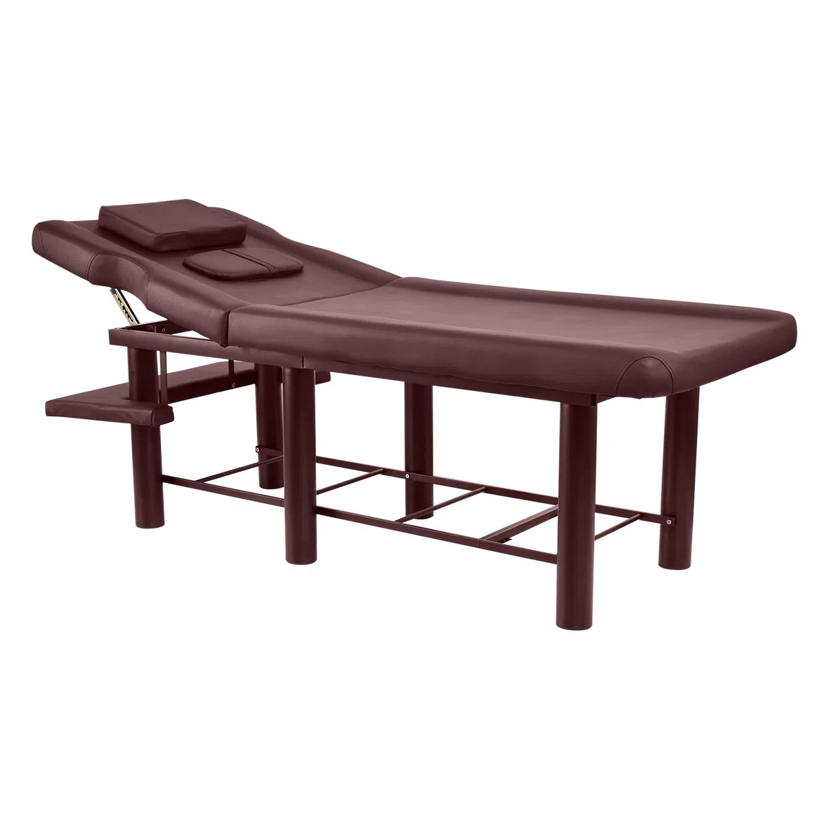 Mesa de masaje de alto rendimiento, mesa de masaje ancha, banco de masaje estacionario resistente | Cosmetético profesional con marco de metal, respaldo ajustable para peluquería, uso cosmético en el
