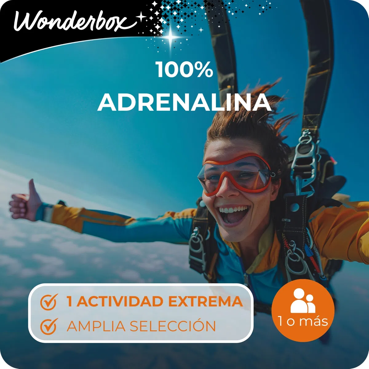 WONDERBOX regalo -100% ADRENALINA- 9.550 actividades para una o más personas