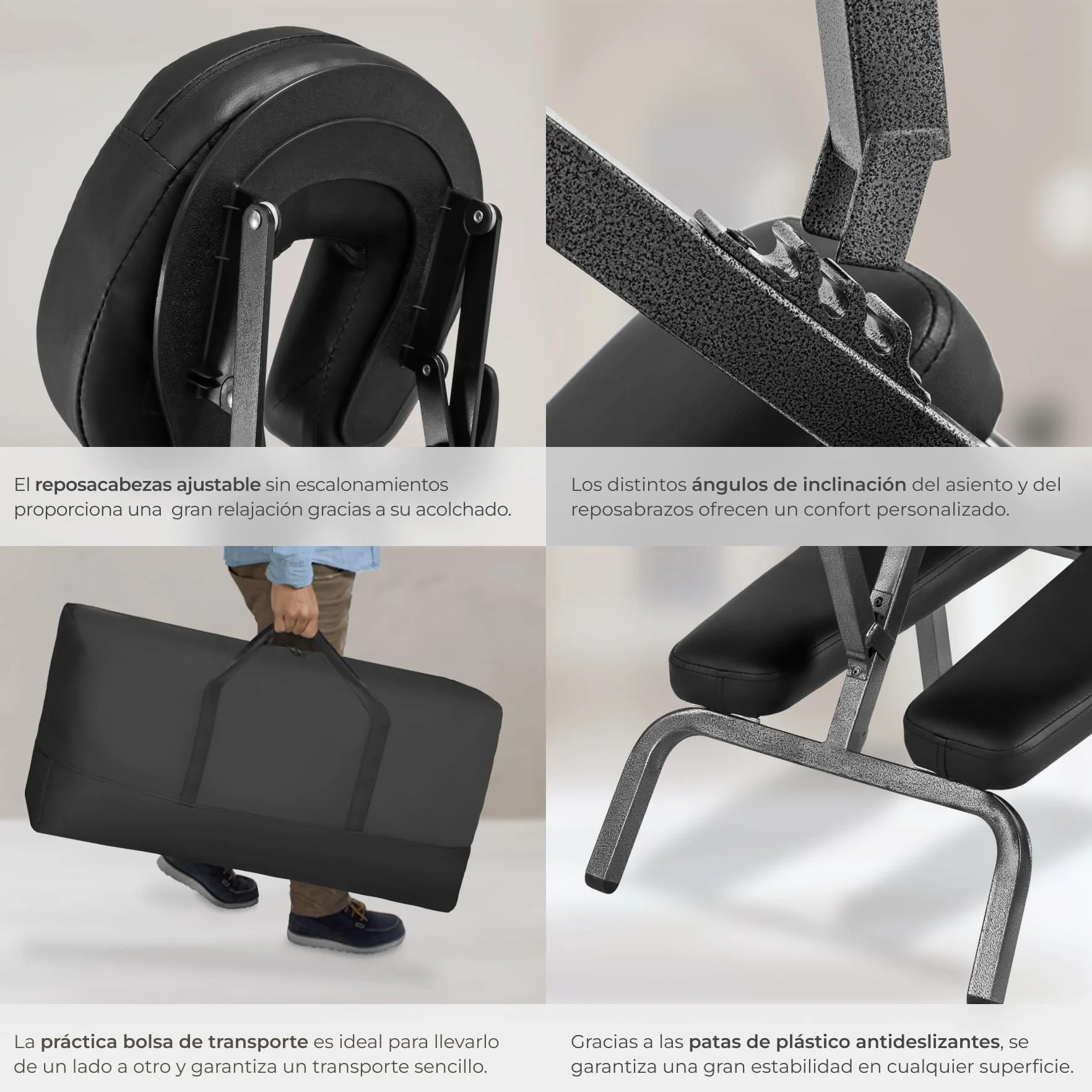 TecTake Silla de Masaje Fisioterapia Rehabilitacion Sillón de Tratamiento Tattoo