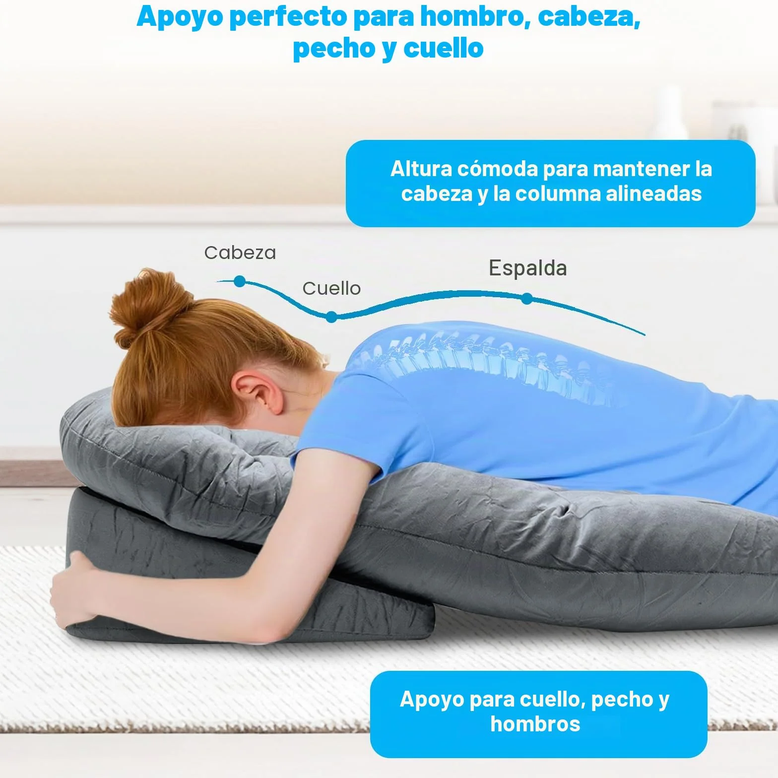Almohada facial para dormir después de cirugía ocular con orificio, reposacabezas de masaje para hogar
