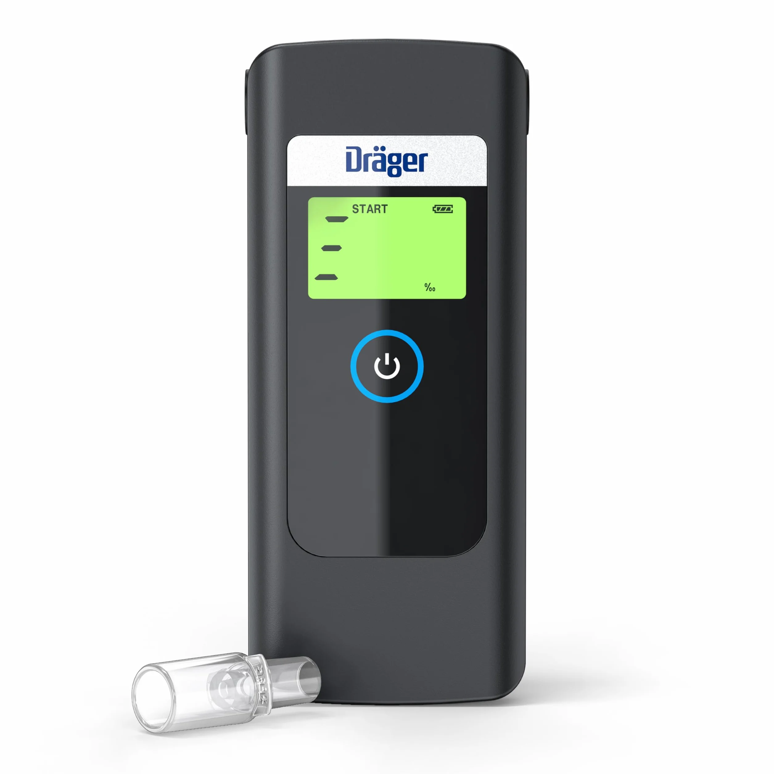 Dräger Alcotest 1000 Alcoholímetro Homologado con Sensor Avanzado – Tester Digital, Portátil para Coches, Hogar y Trabajo, Control de Alcohol con Resultados Rápidos y Boquillas Reutilizables