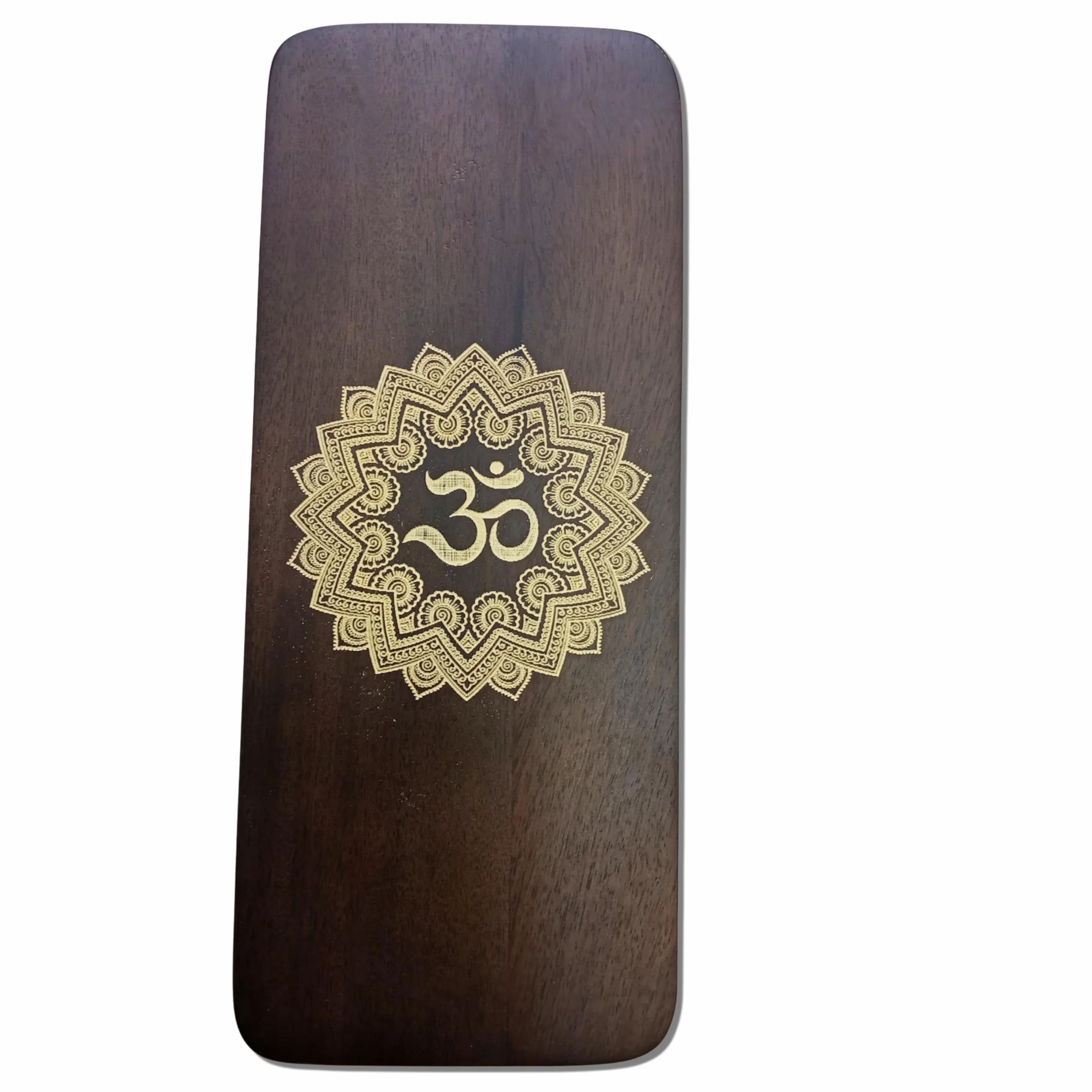 Sadhu Board Tabla de uñas de madera de mango oscuro 100% hecha a mano 4 tamaños 8 mm 10 mm 12 mm 15 mm práctica de yoga