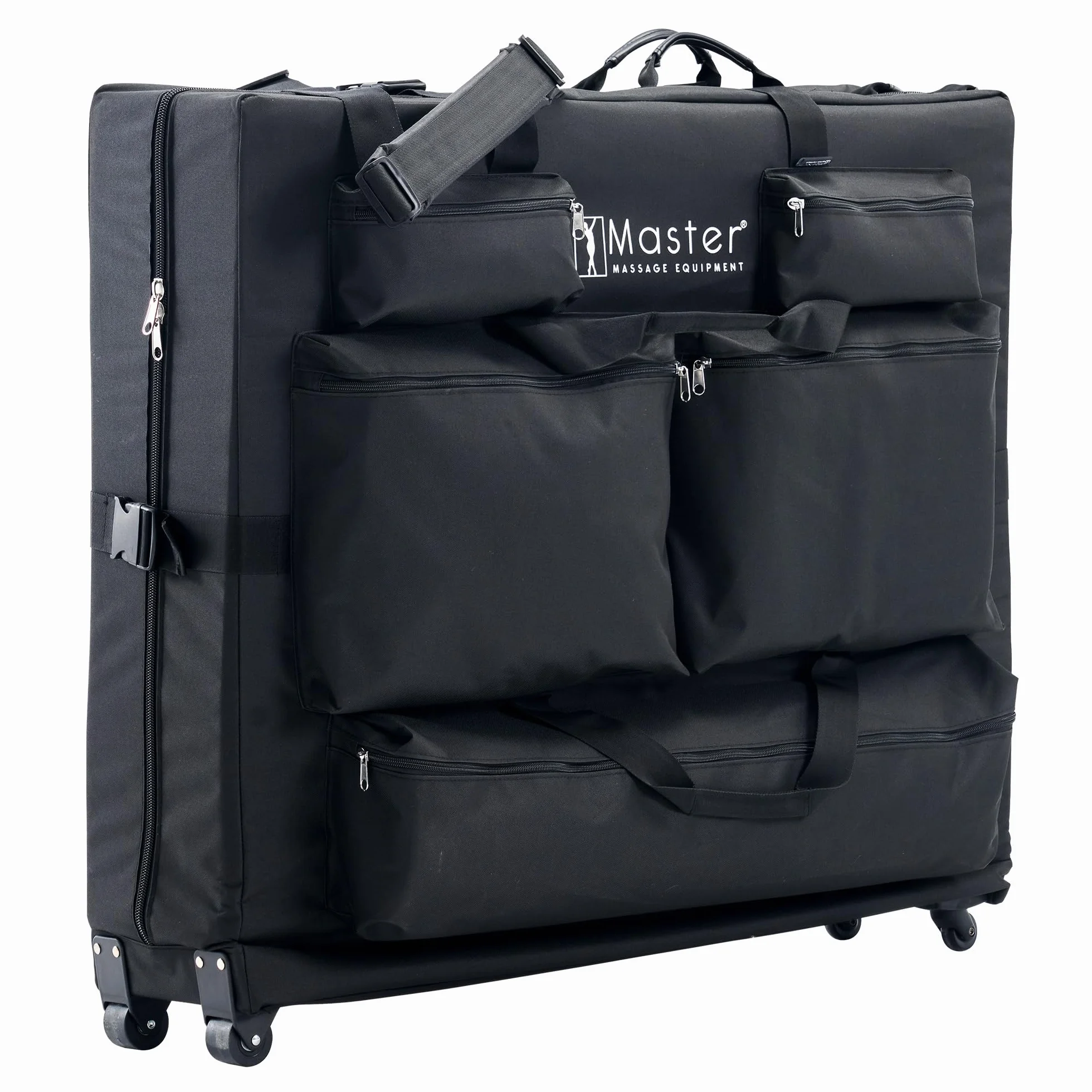 Master Massage Bolsa de transporte para camillas de masaje, nailon, negro con ruedas