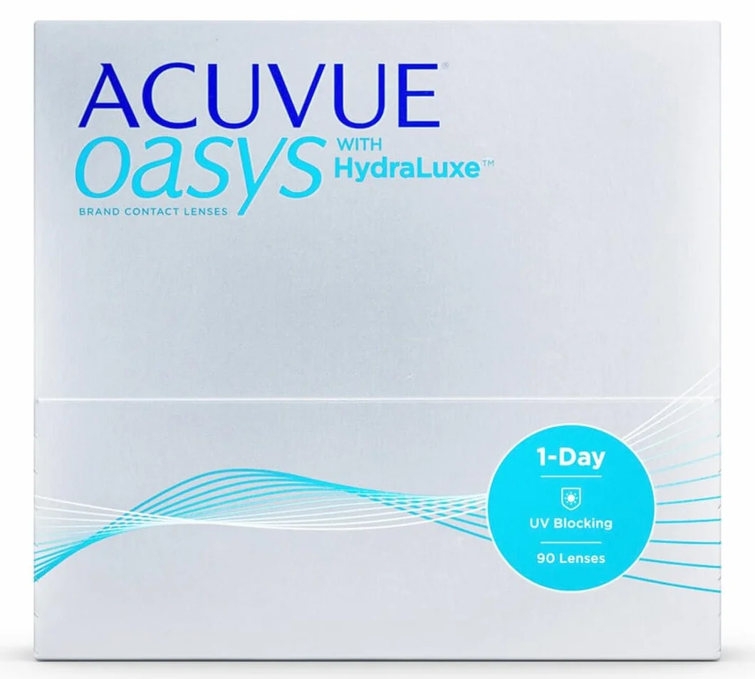 ACUVUE OASYS 1-DAY HydraLuxe lentes de contacto diarios protección UV 90 unidades