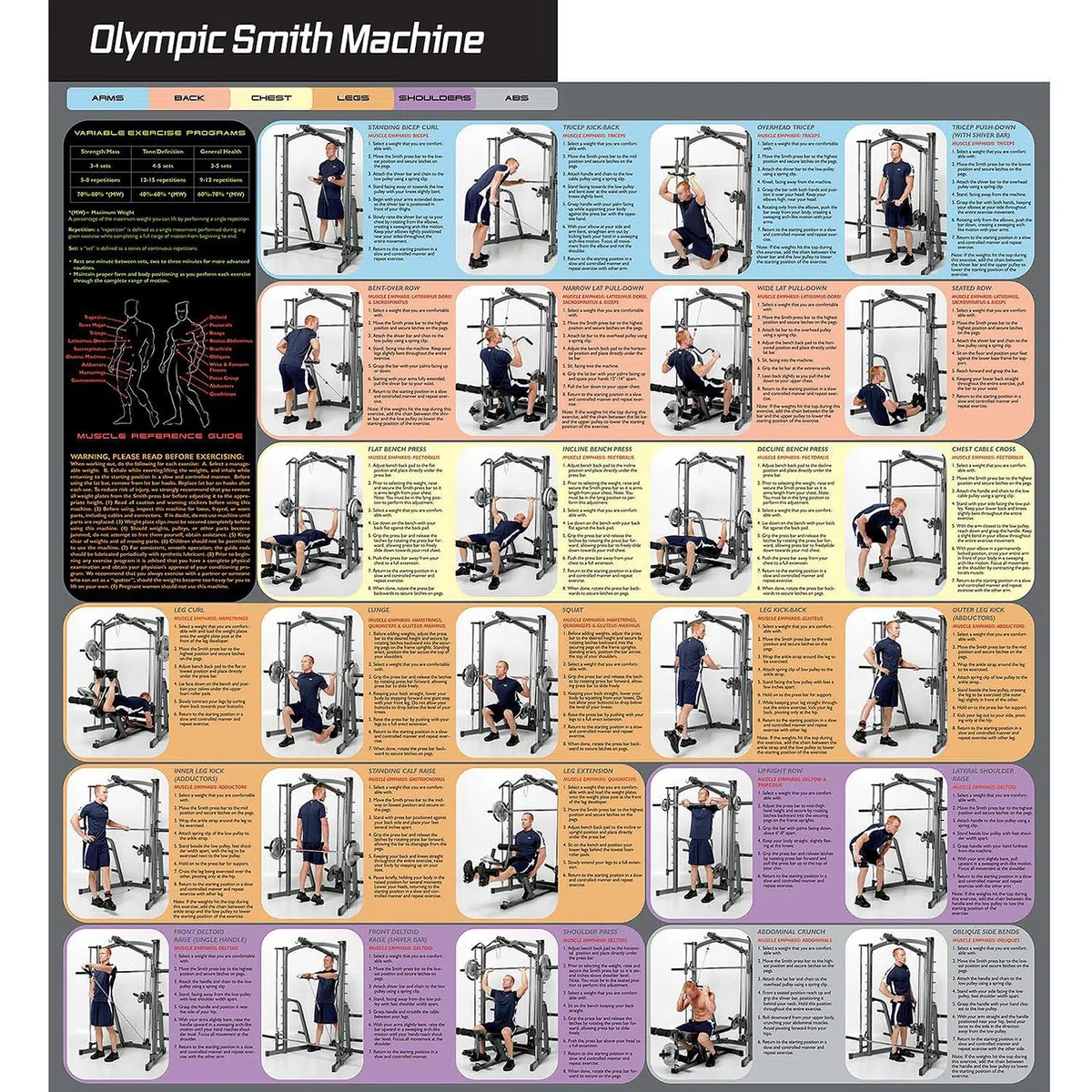 Marcy Smith MWB1282 - Sistema de polea de Cable y máquina con Banco de Pesas - Home Gym MWB1282 Platinum