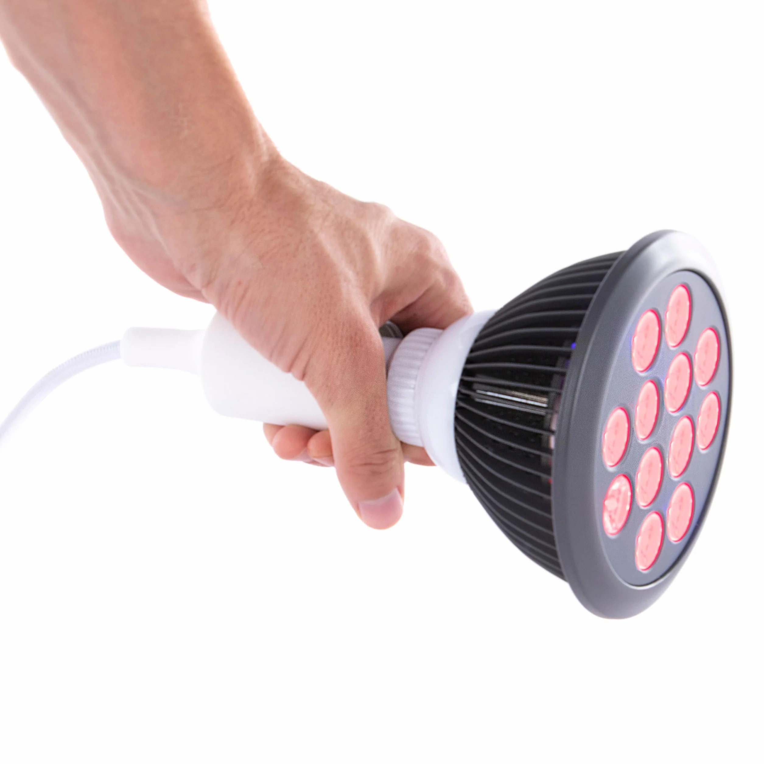 hooga Red Light Therapy by with Power Cord. Red 660nm Near Infrared 850nm 12 LEDs. High Irradiance, Combo Treatment for Skin, Pain Relief, Anti Aging, Muscle Recovery, Performance. HG24.