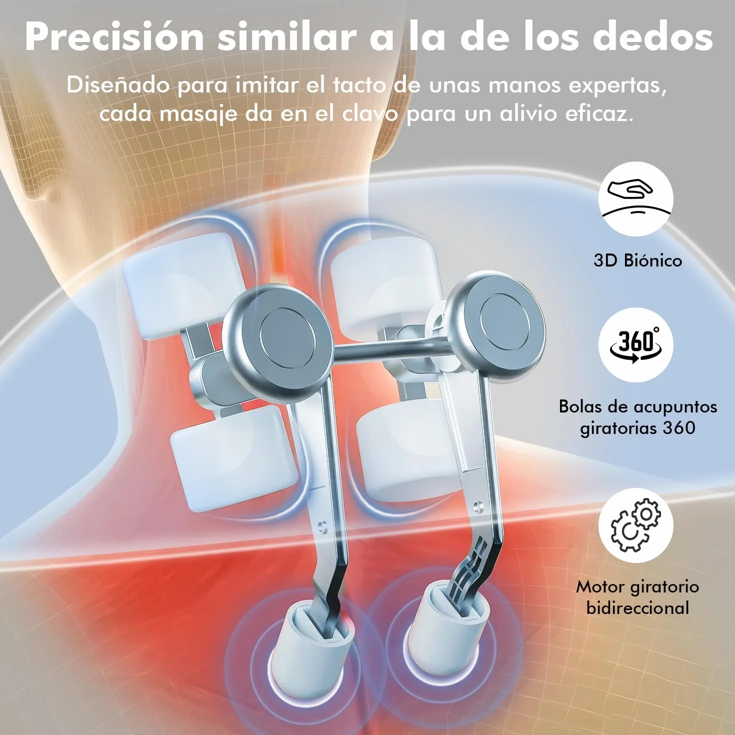 Masajeador Cervical y Espalda con Calor y 3 Velocidades, Regalo Original
