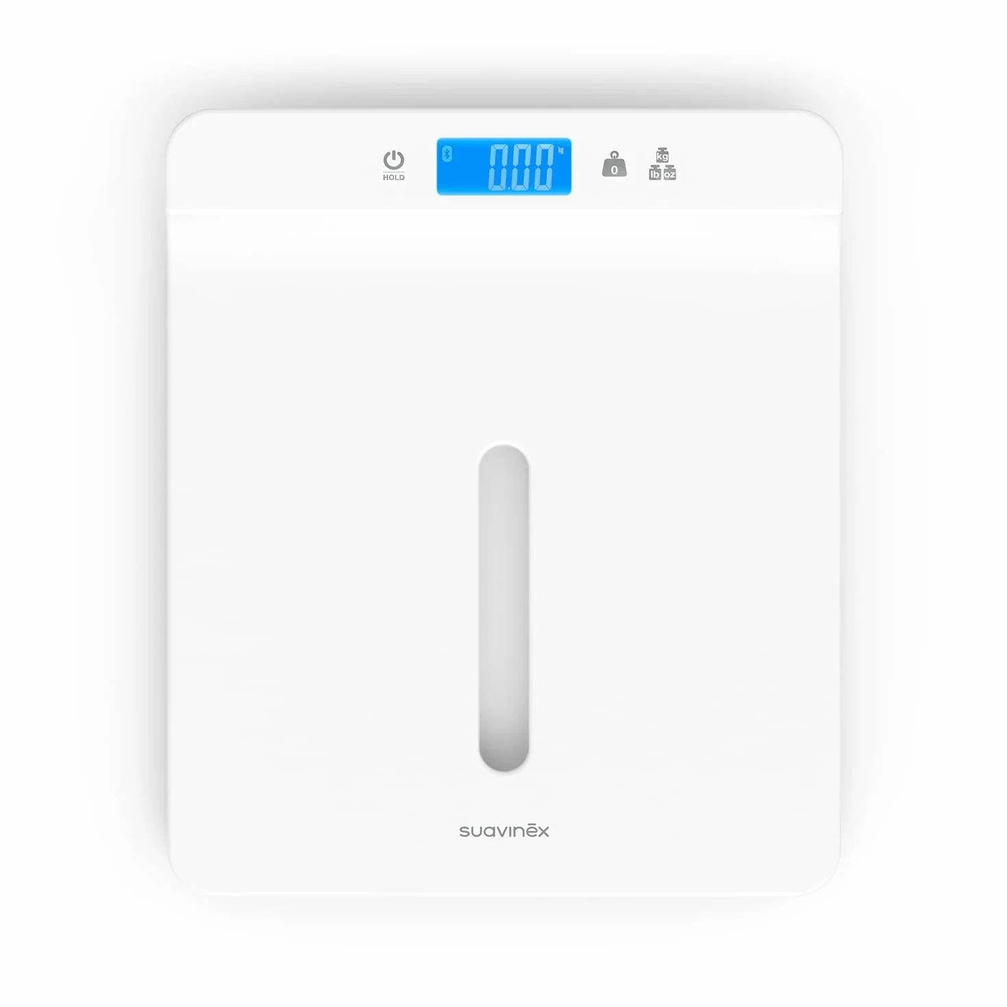 Suavinex Báscula Digital para Bebés y Adultos de Gran Precisión 1-100 kg con Bandeja Desmontable Blanco