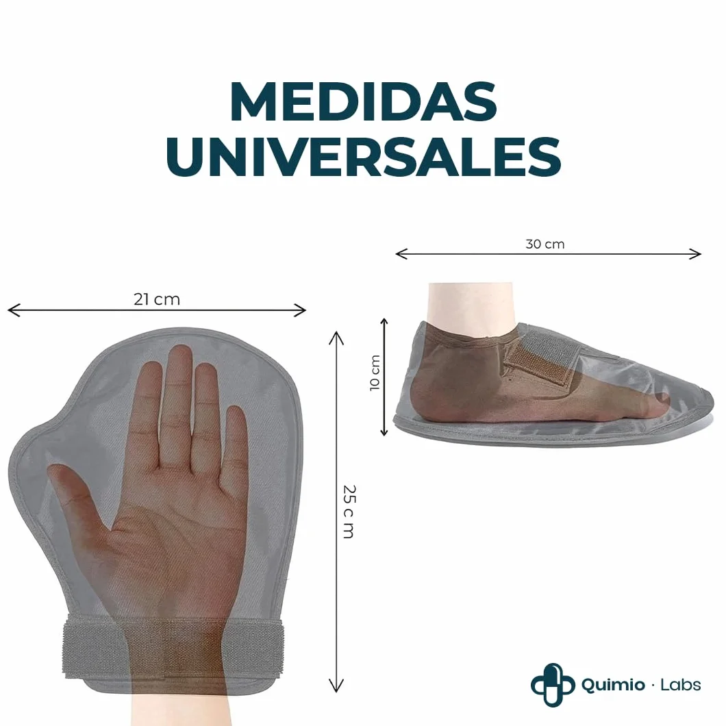 Kit Quimioterapia Guantes y Calcetines de Gel Frío para Manos y Pies | Ayuda a Reducir Molestias y Sensibilidad | Bolsa Isotérmica Incluida | Reutilizable | Negro