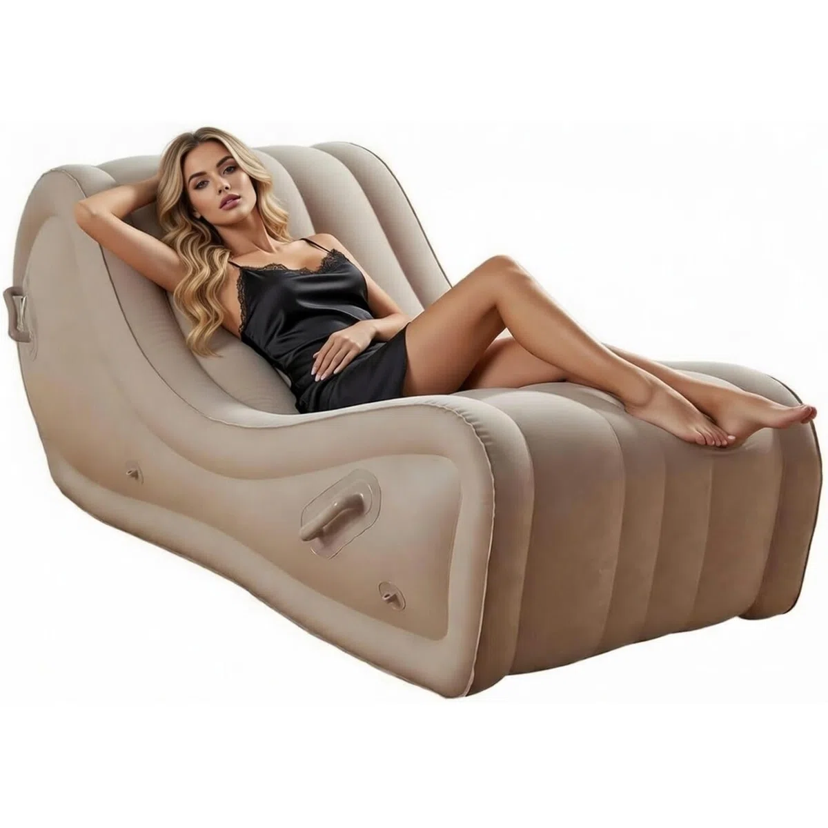 Sofá Sexual Inflable con Bomba Eléctrica Automática – Muebles BDSM & Bondage para Parejas – Cojín de Posicionamiento/Rampa de Cama Erótica – Juegos SM para Adultos Mujeres & Hombres
