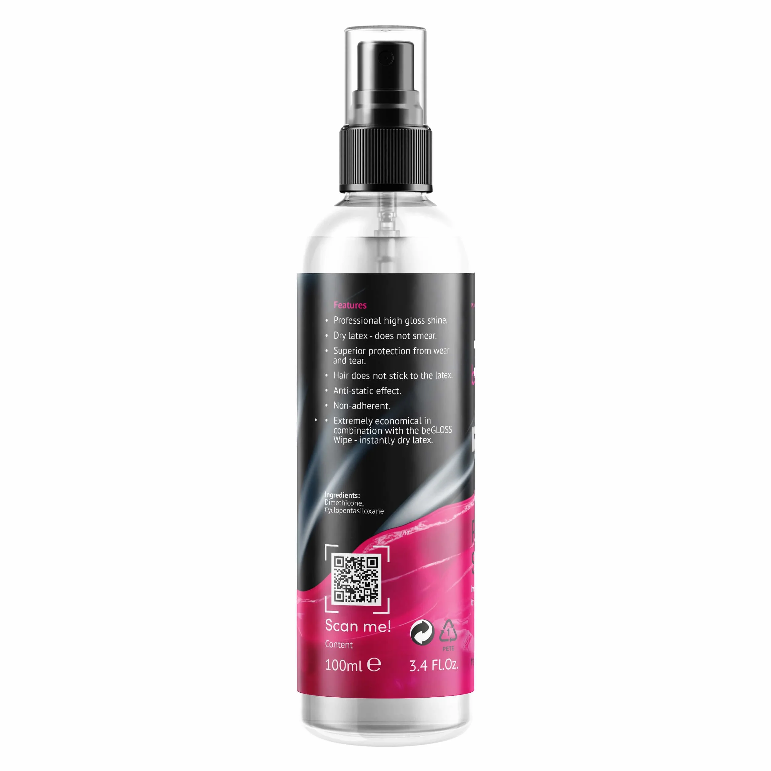 Latexpolitur Perfect Shine Premium Spray - Detergente especial de látex para lavado especial, paño de látex para limpiar