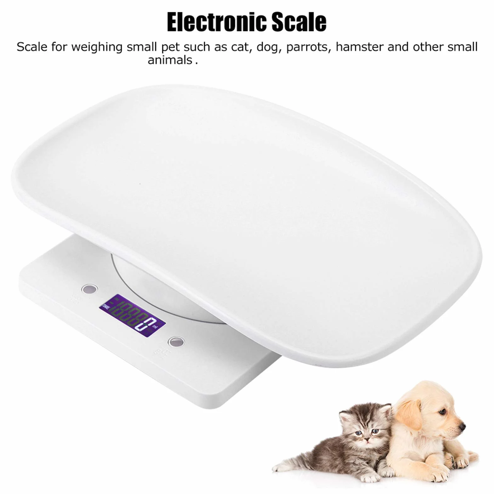 Balanza Electrónica para Mascotas Alta Precisión Perros Gatos Bebés Cocina Medición g ml oz lb
