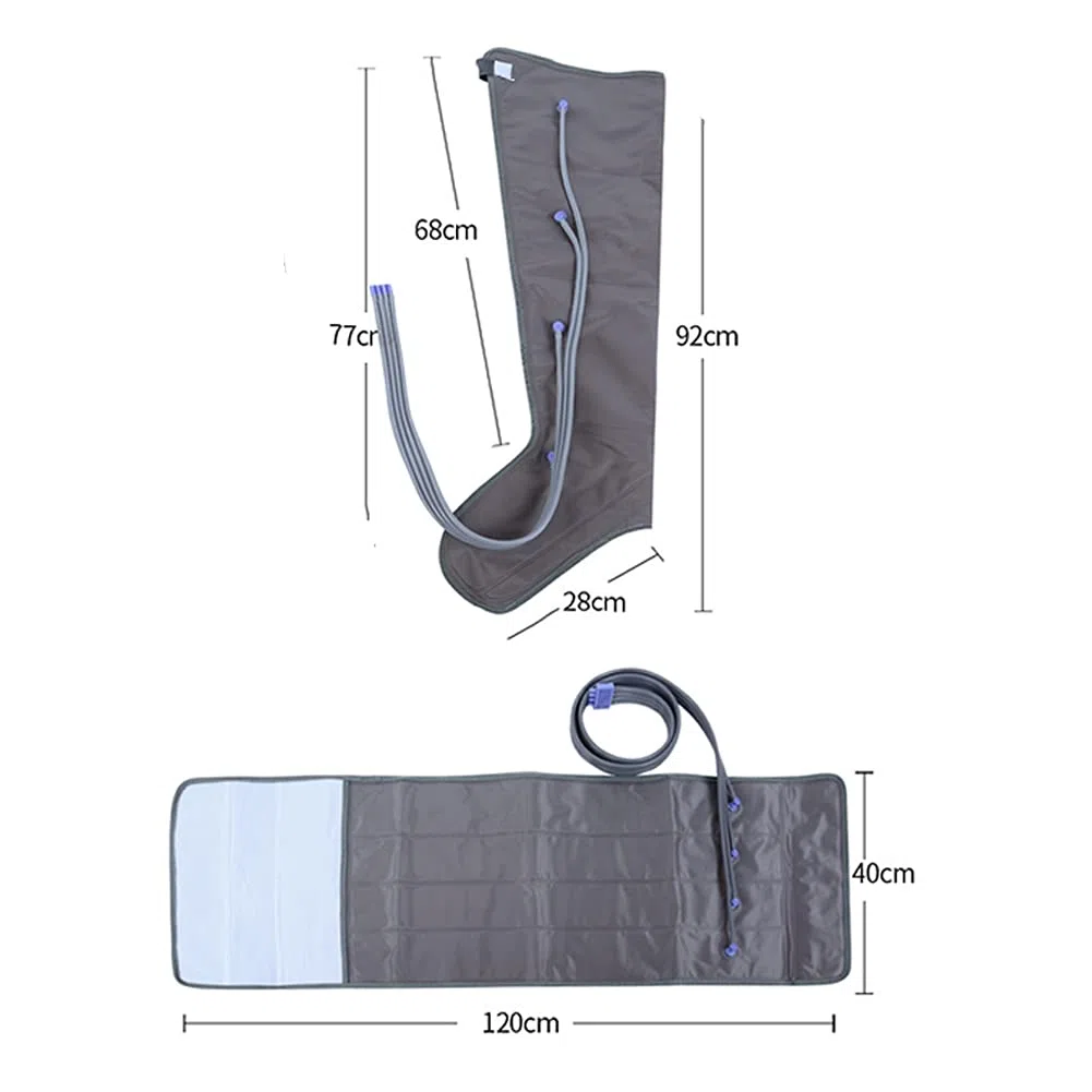 Masajeador de piernas con compresión de aire, equipo de presoterapia de cuerpo completo, refuerzo de circulación para pies, piernas, cintura, pantorrilla, brazo, mejora la circulación del flujo sang