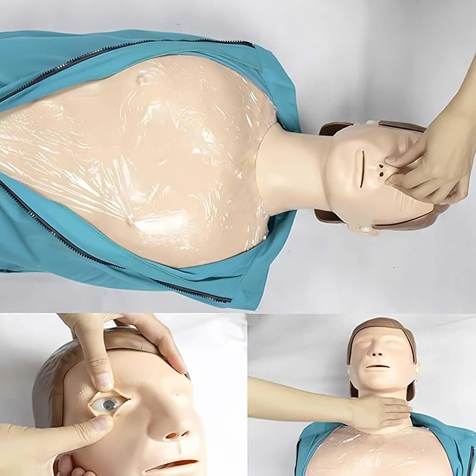 ELZEM Maniquí Entrenamiento RCP Adultos Medio Cuerpo Goma Maniquíes Entrenamiento Primeros Auxilios Reanimación Cardiopulmonar para Formación Docente A