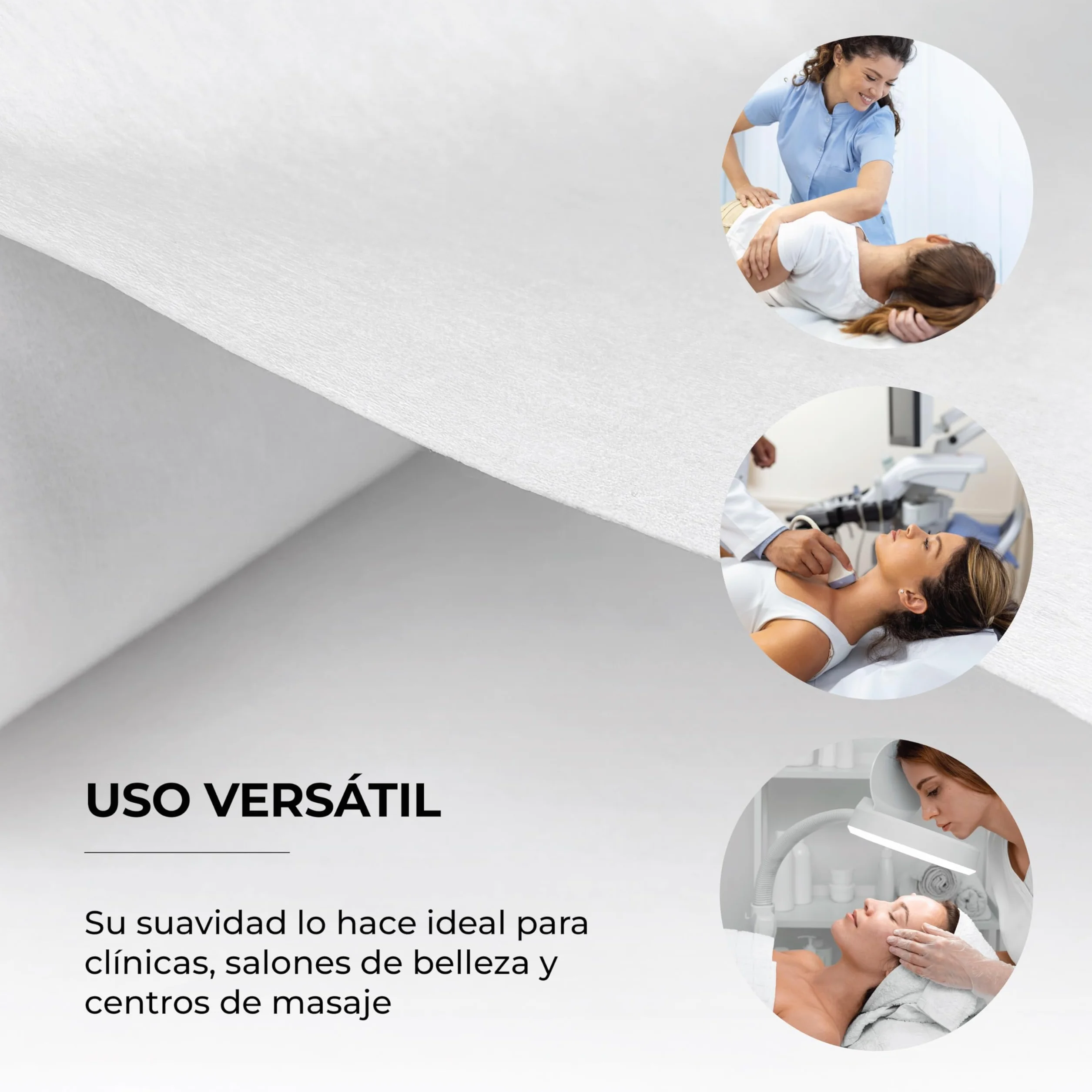 Papel Camilla Fiselina Extrasuave Blanco Precortado a 40 cm | Rollos de Papel Camilla de Poliéster y Celulosa (3 Rollos)