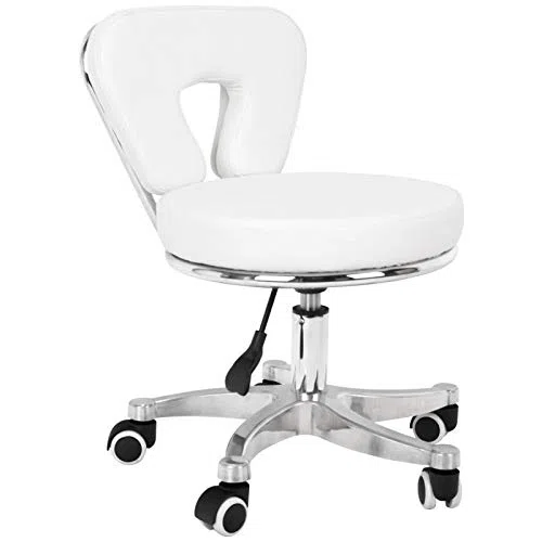 Activeshop Taburete cosmético para pedikure 9266 blanco