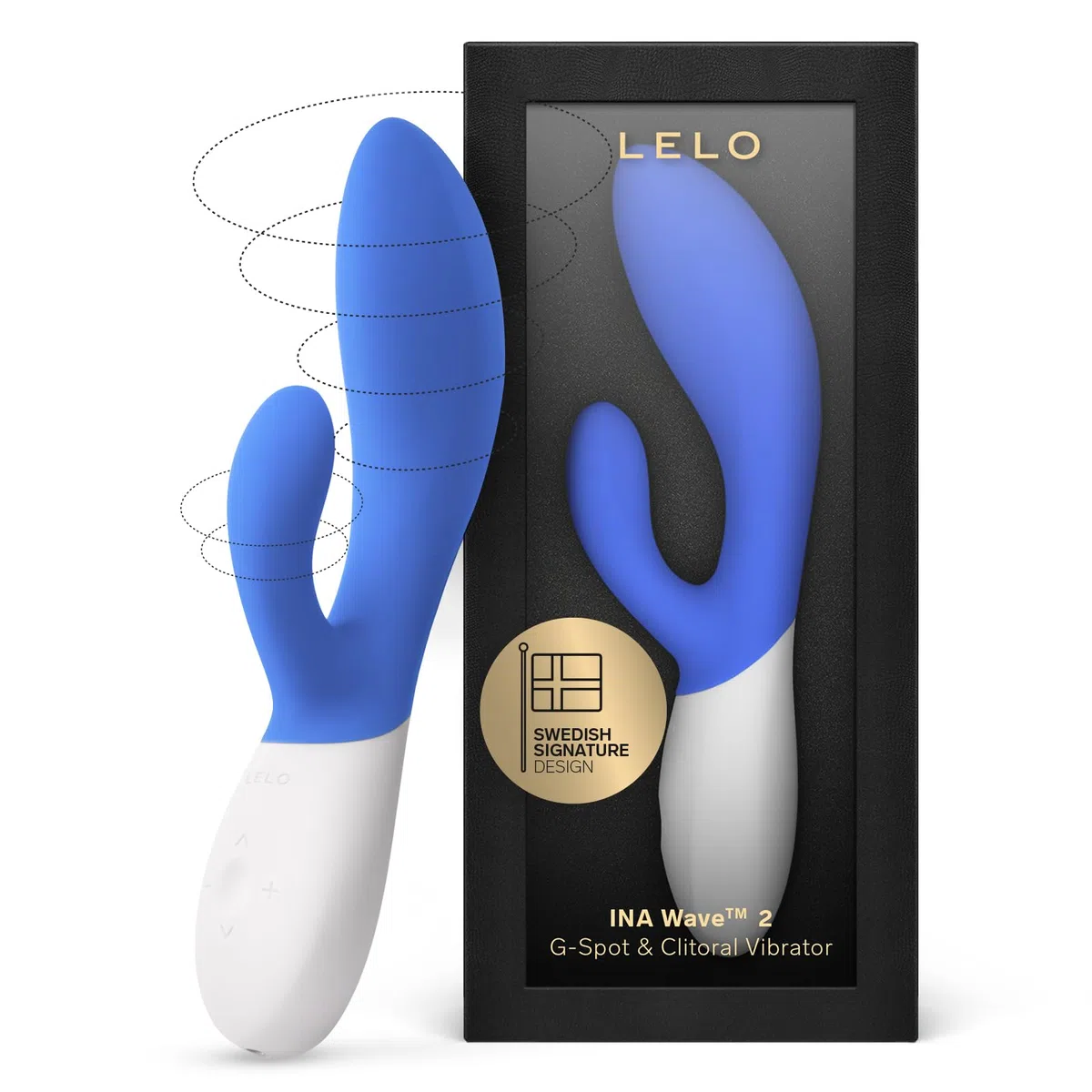 LELO INA WAVE 2, Juguete Erótico de Doble Acción, Conejito Vibrador para Mujer con Tecnología WaveMotion y 12 Modos de Placer, California Sky