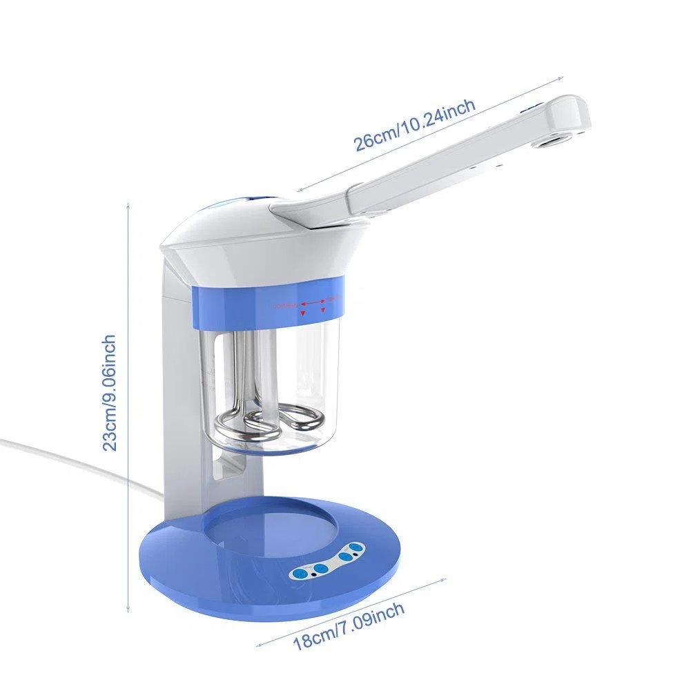 Vaporizador Facial de Ozono para Limpieza y Sauna - Abre Poros, Pulsa en Profundidad - Uso en Mesa, 220V