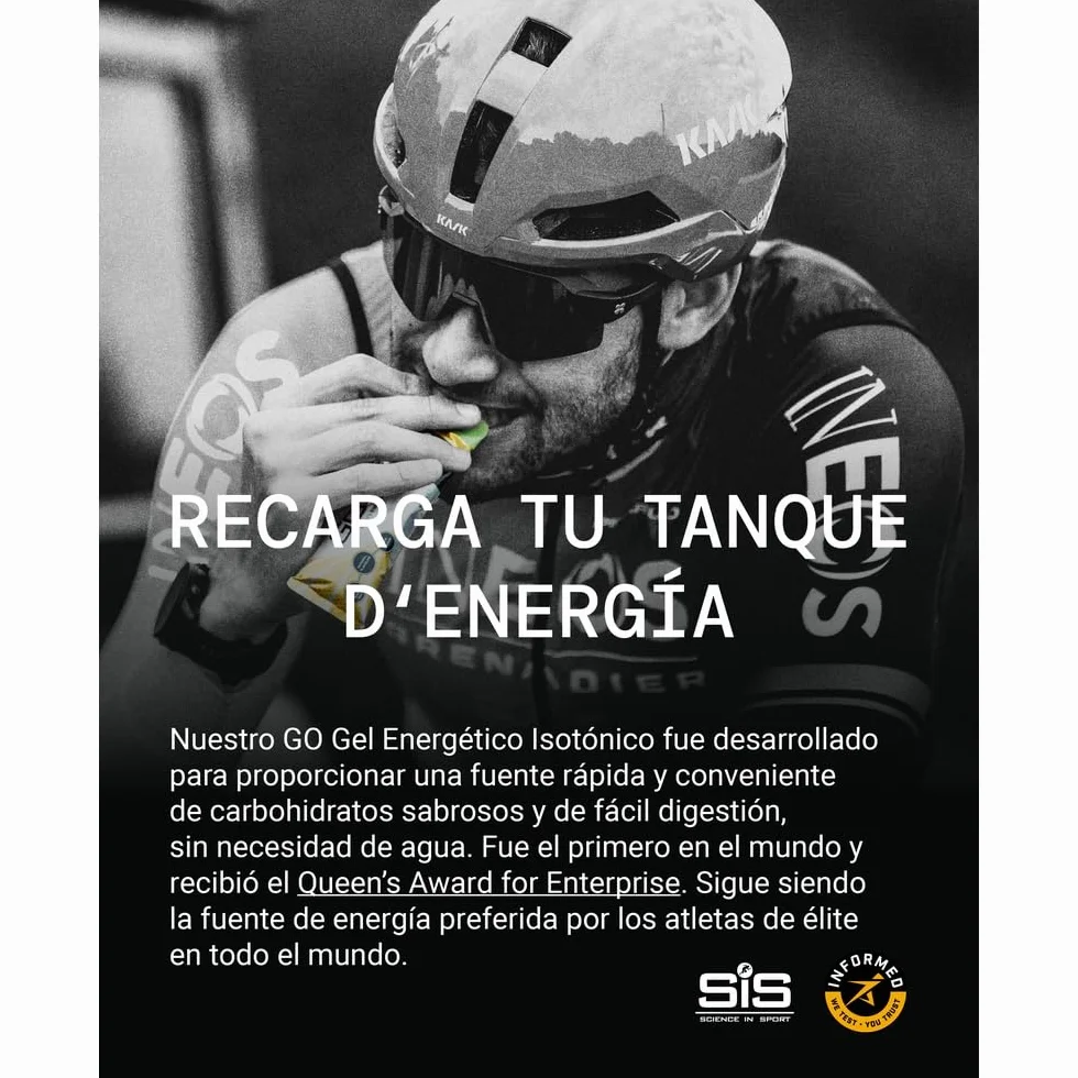 Science in Sport GO Isotonic Energy Gel Grosella negra 30x60ml Vegano 22g carbohidratos