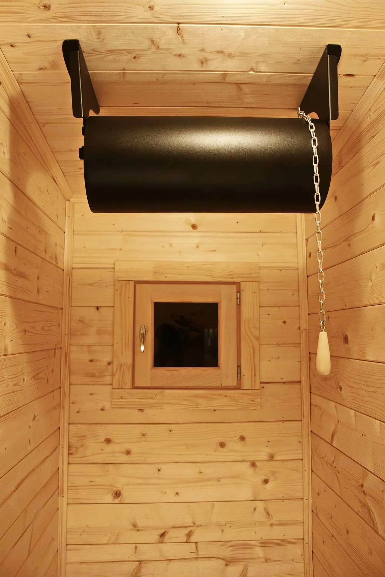 Saunainter Ducha de acero inoxidable para sauna, 16 litros, montable, recarga automática