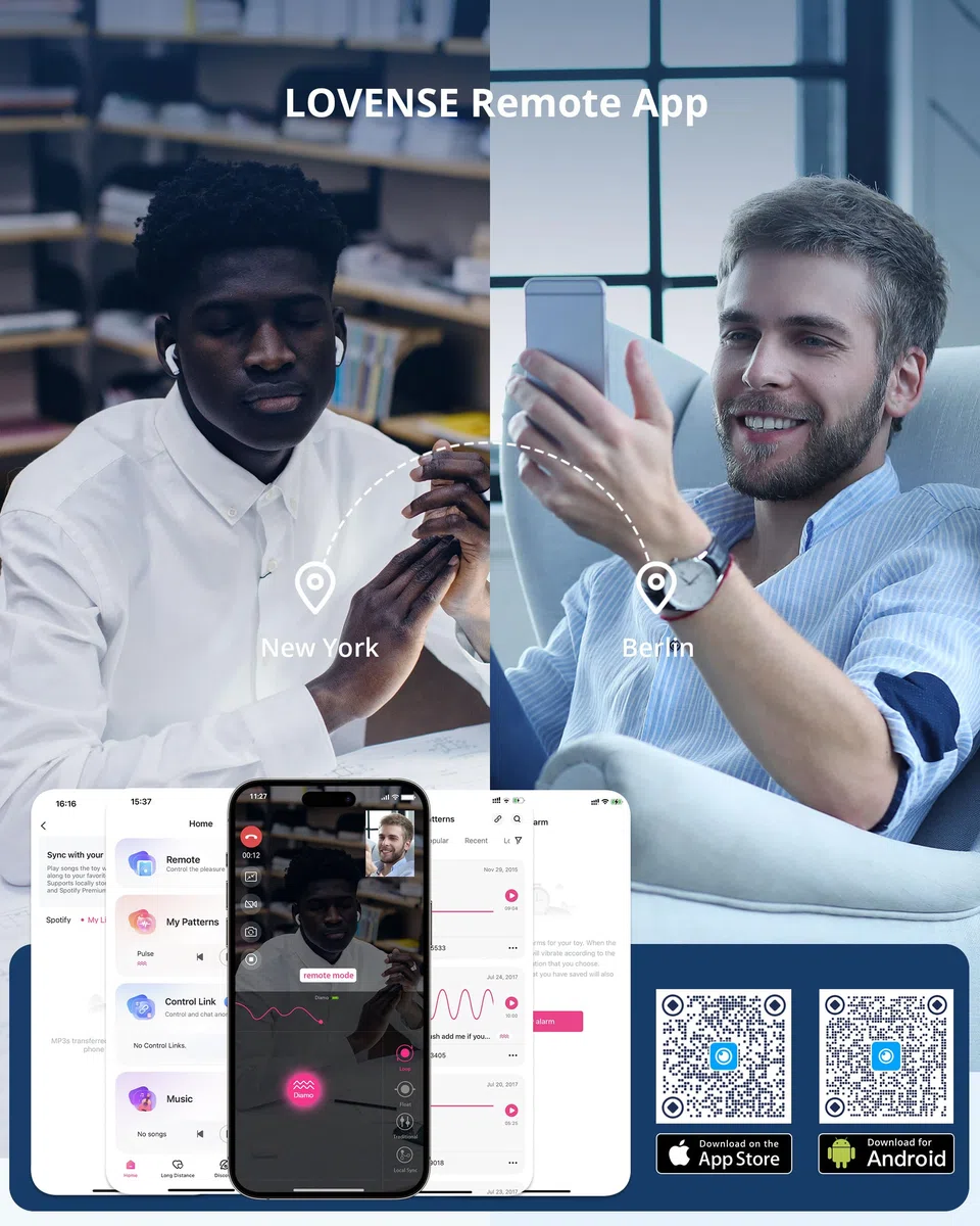 LOVENSE Diamo Anillo Vibrador Pene con Control Remoto Bluetooth App, Vibradores a Distancia para Masculino, Patrones de Vibración Personalizados Ilimitados