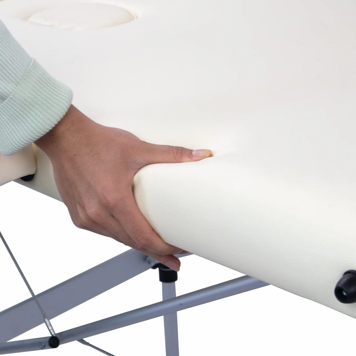 Mobiclinic Camilla de Masaje Plegable CA-01 Light Aluminio y Polipiel 186x60 cm Altura Regulable
