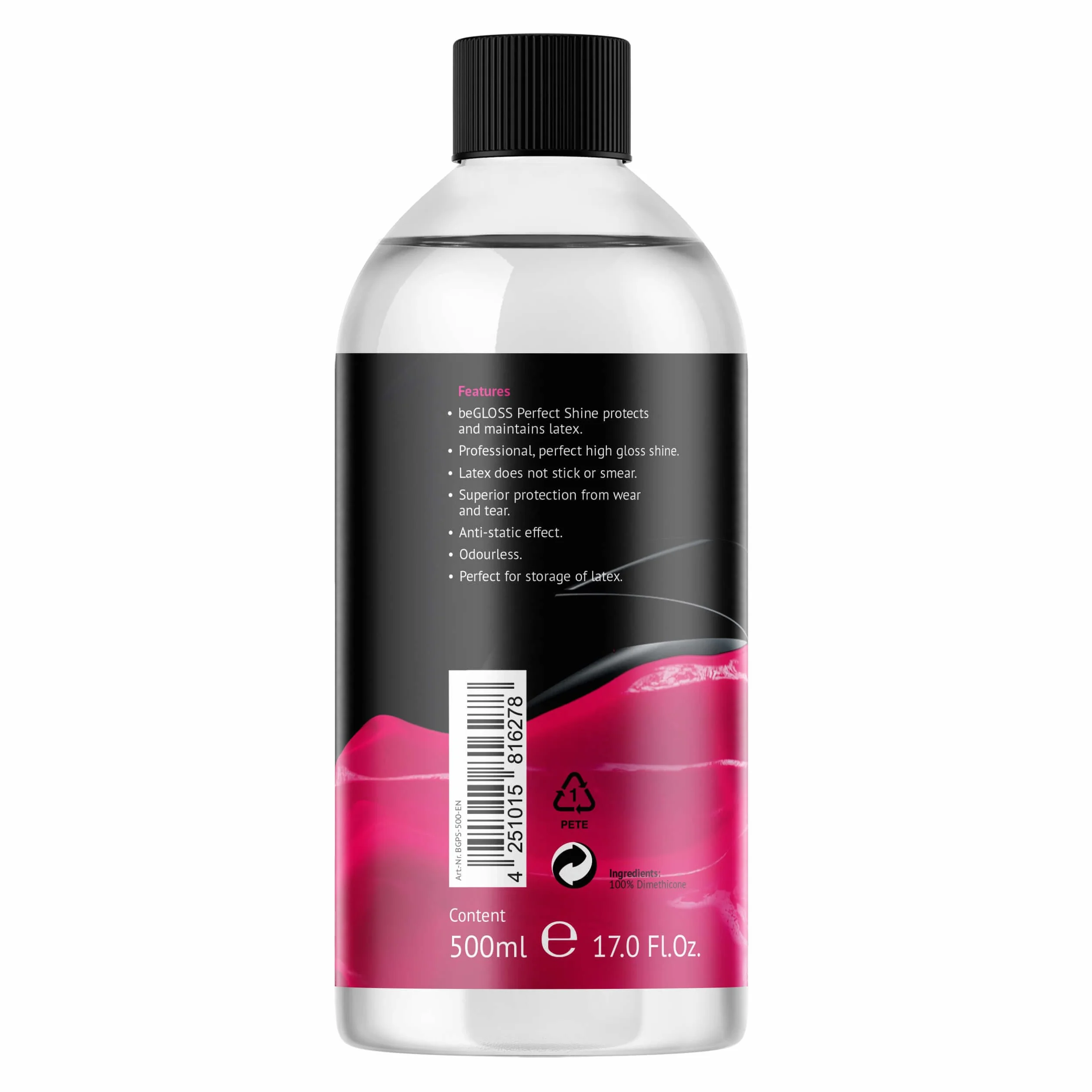begloss brillo 500 ml – látex polaco – la última de alto brillo brillo – el lubricante para el Polaco & cuidado de goma y látex ropa.