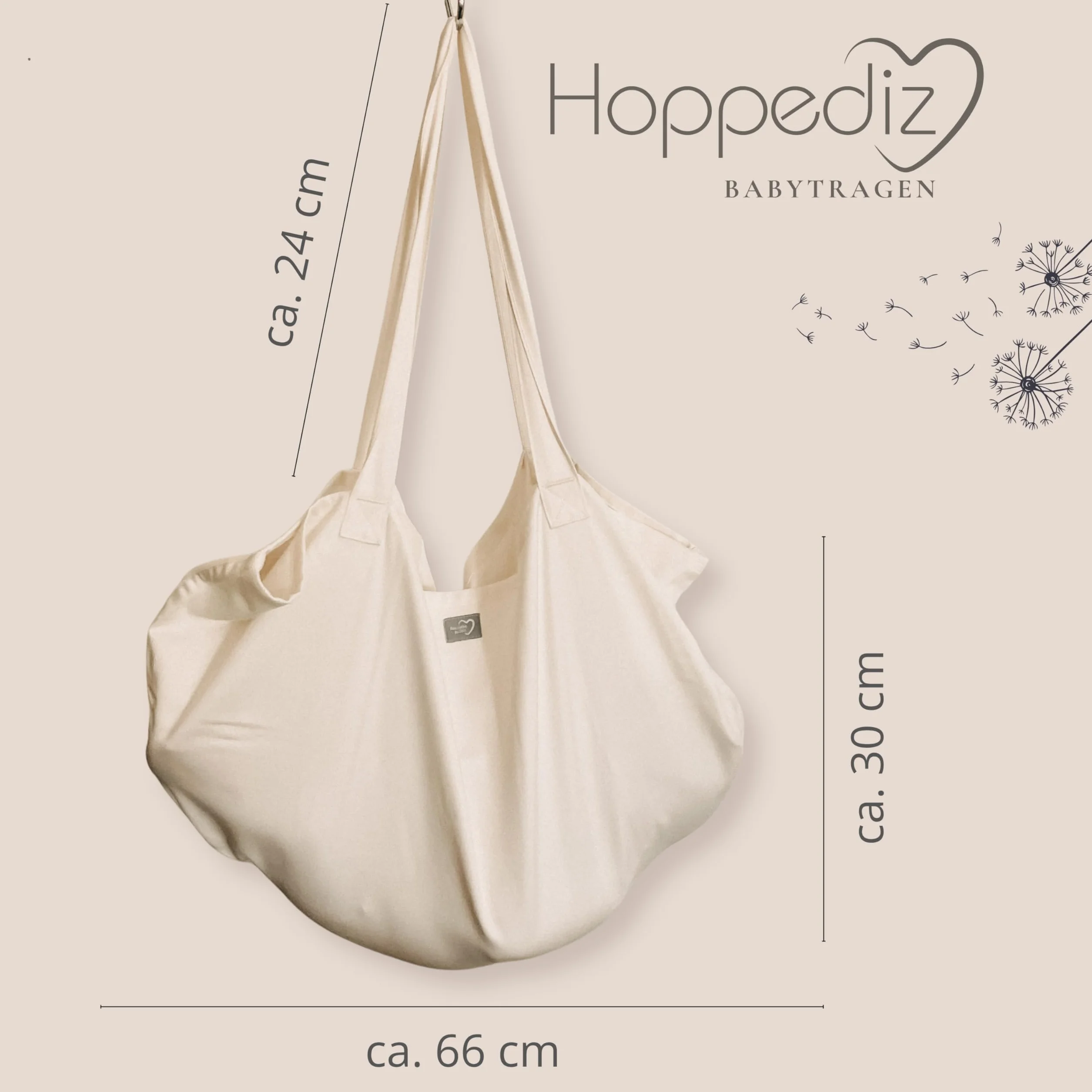 Hoppediz Toalla de cuna colgante para báscula de bebé, bolsa de cuna de tela, bolsa de cuna, diseño Amsterdam Aqua