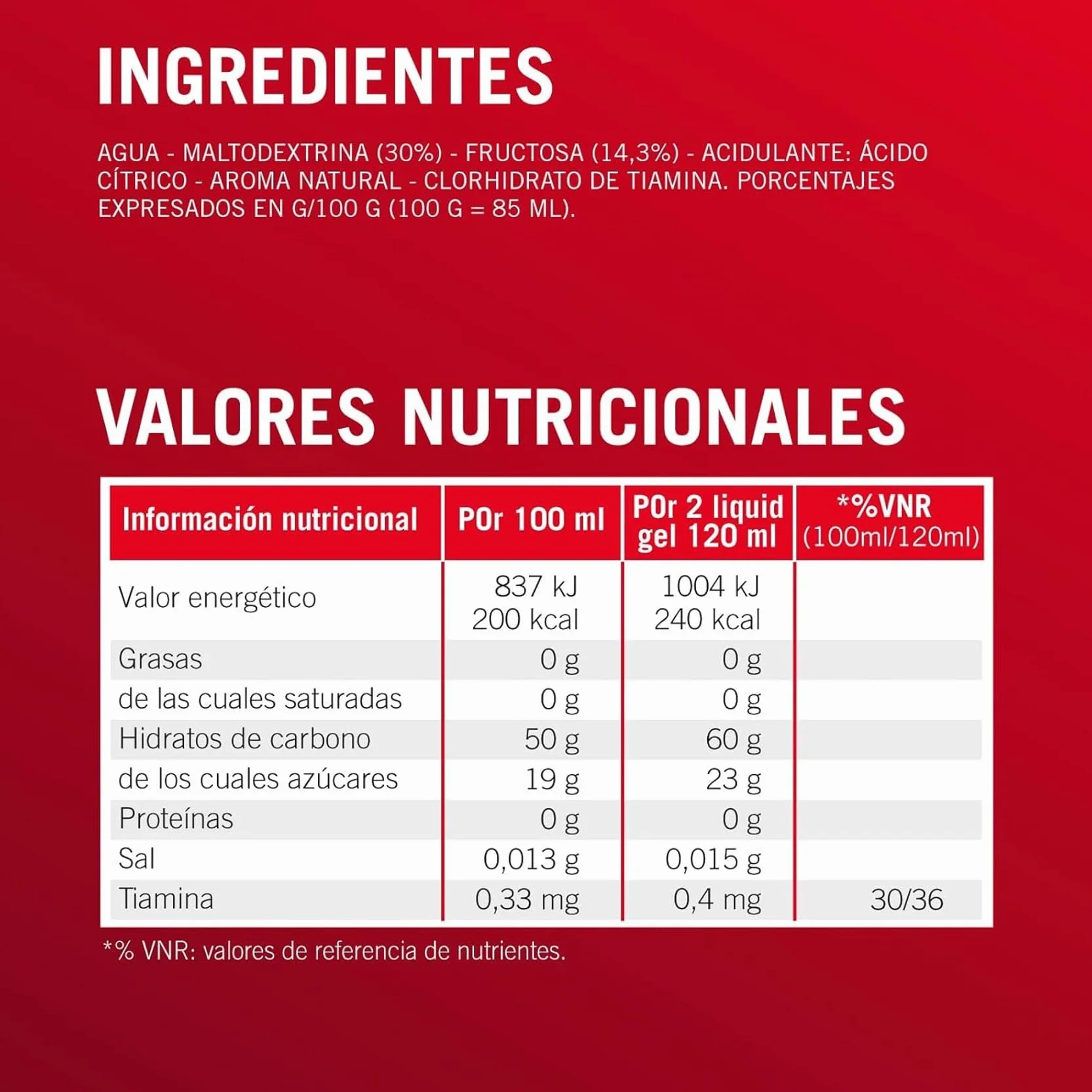 Enervit Liquid Gel Limón 30g Carbohidratos 18x60ml Deportes Resistencia