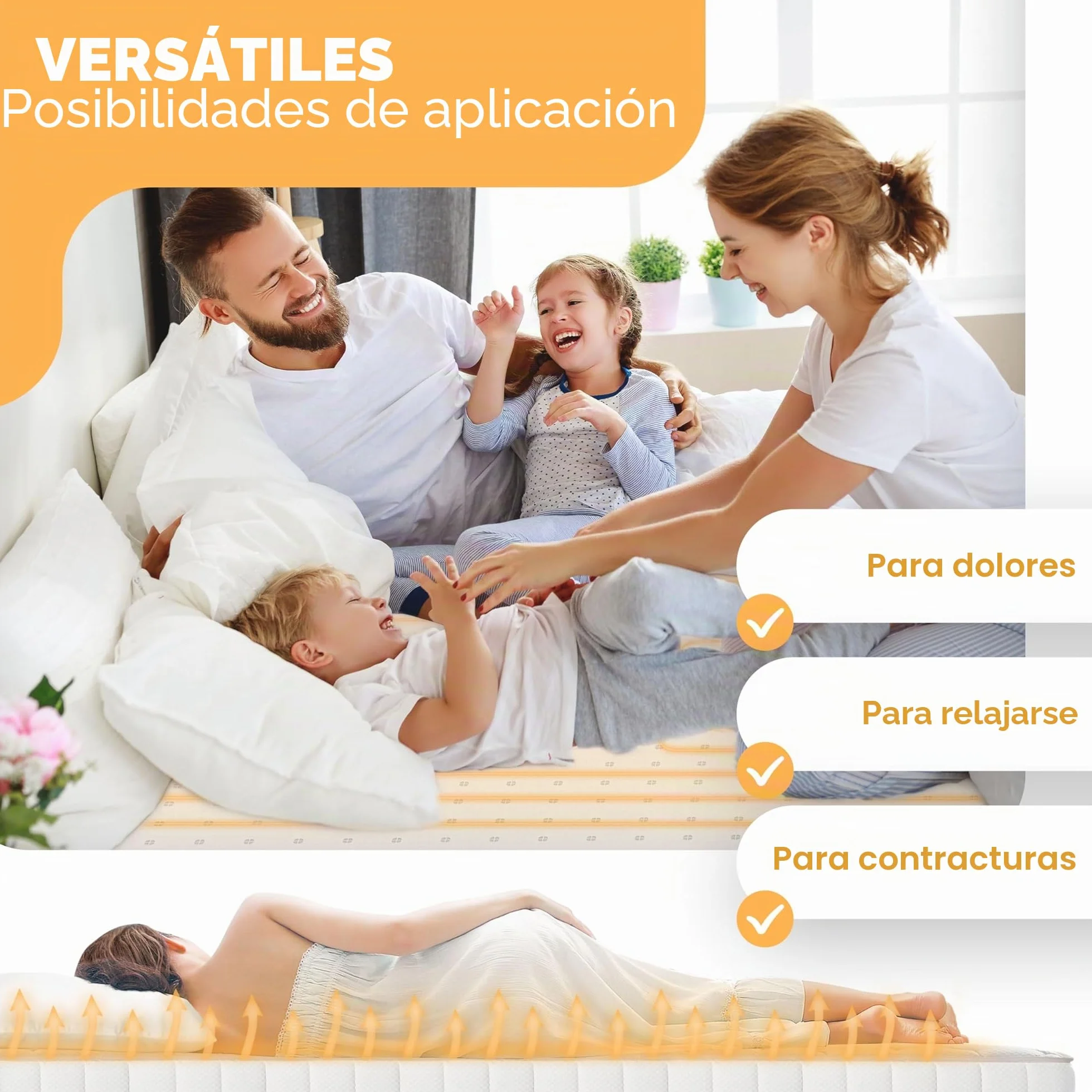 KESSER® Manta térmica doble para debajo de la cama de 160 x 140 cm con apagado automático, 2 zonas de temperatura, control remoto, manta eléctrica con 3 niveles de temperatura, base térmica para cama