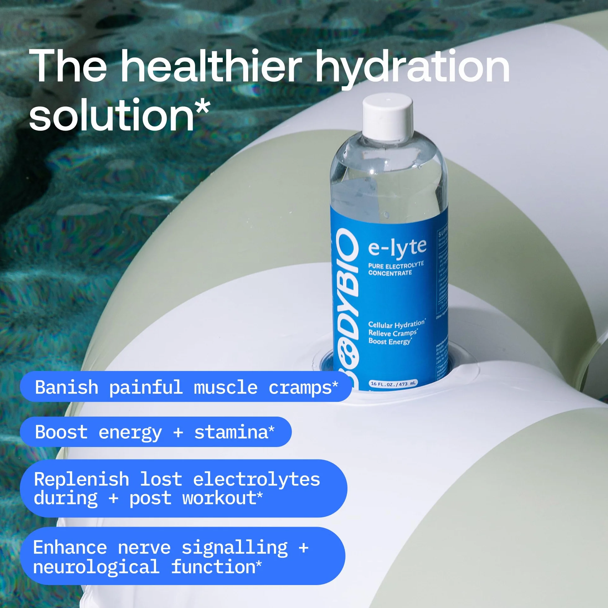 BodyBio Electrolytes 16 oz 64 porciones sin azúcar magnesio potasio sodio 473 ml