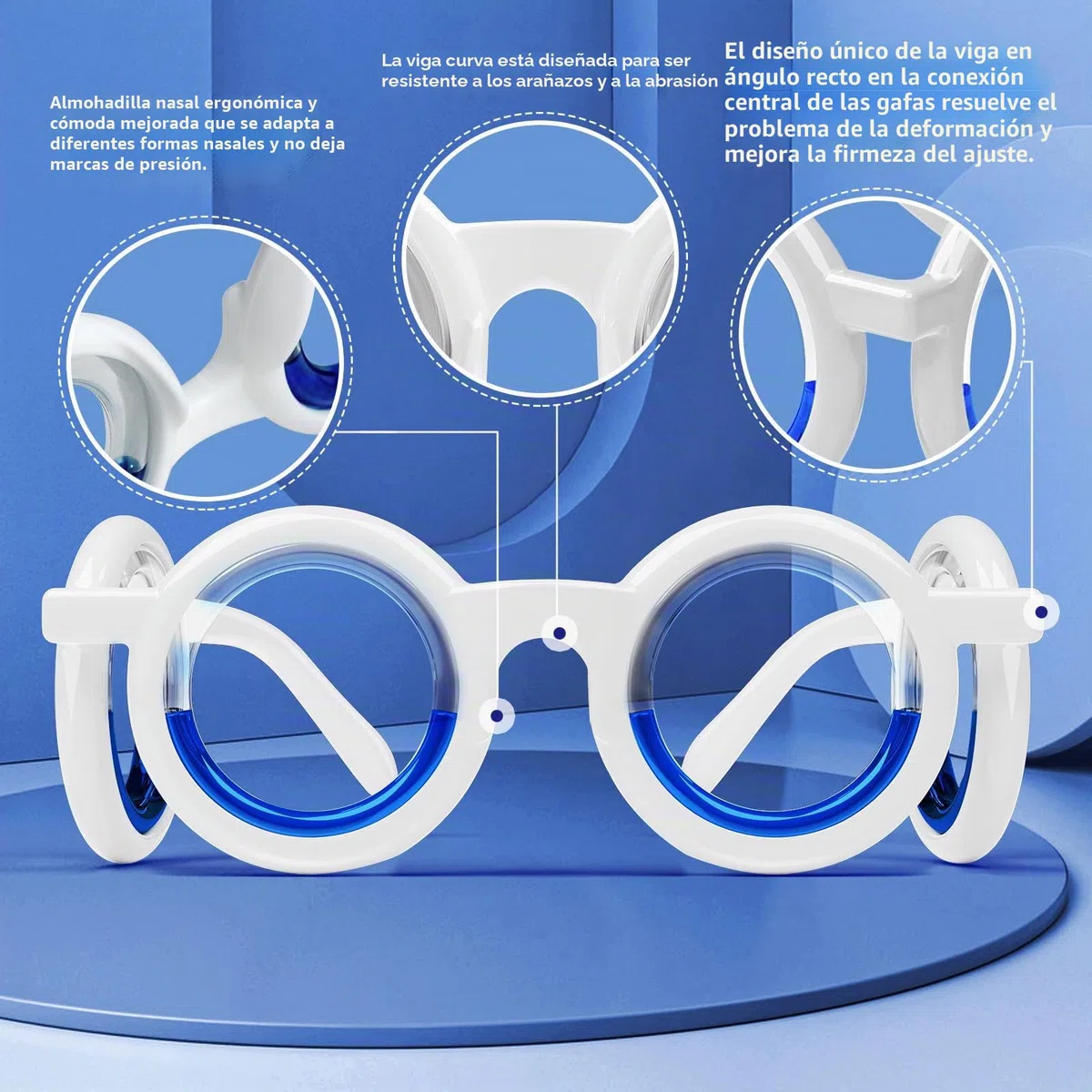 Hion Gafas inteligentes antimovimiento, ultraligeras y portátiles, para aliviar las náuseas, para deportes de viaje, juegos (XIN-1 glasses-DE-2)