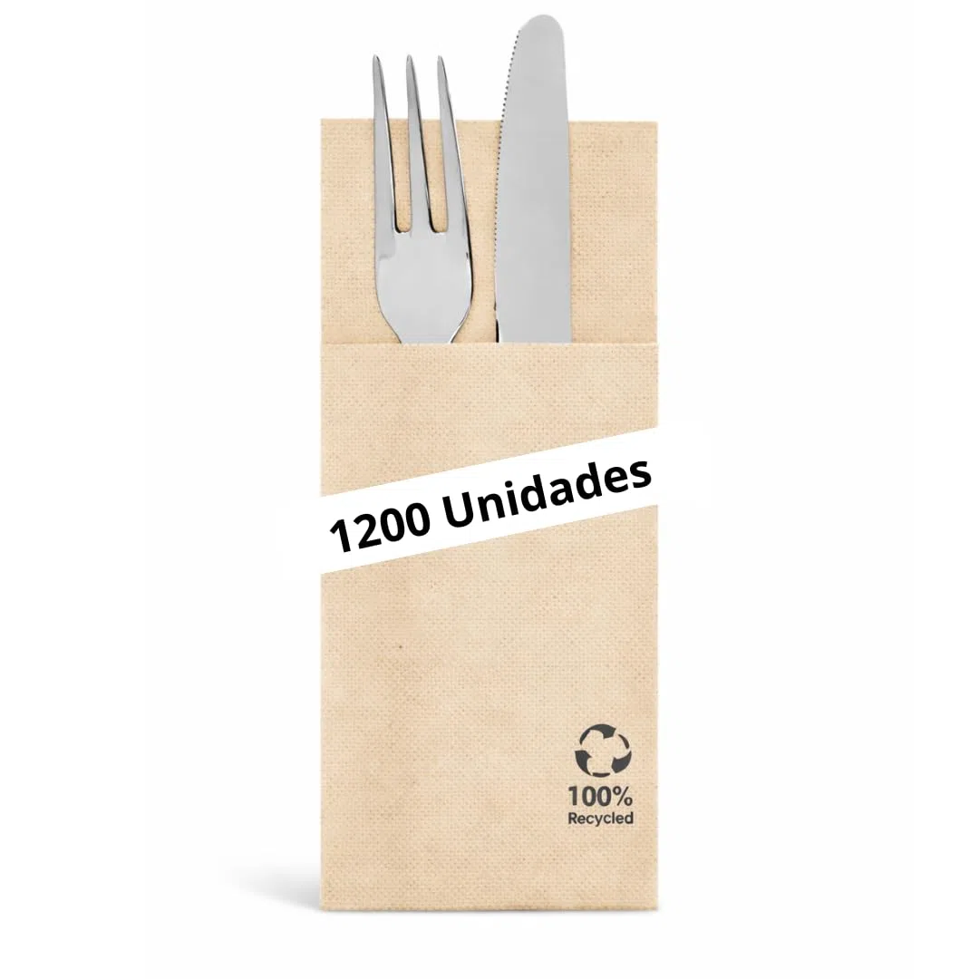 Pack 1200 Servilletas Canguro Punta Punta Ecológicas - Absorbentes y Suaves - Tamaño 32x40cm - Ideales para hostelería y eventos (Ecológico)
