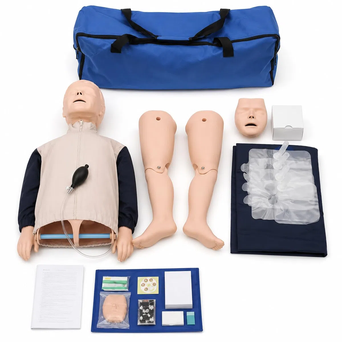 Maniquí de RCP para niños, modelo de entrenamiento profesional de cuerpo completo para práctica de primeros auxilios para bebés y niños