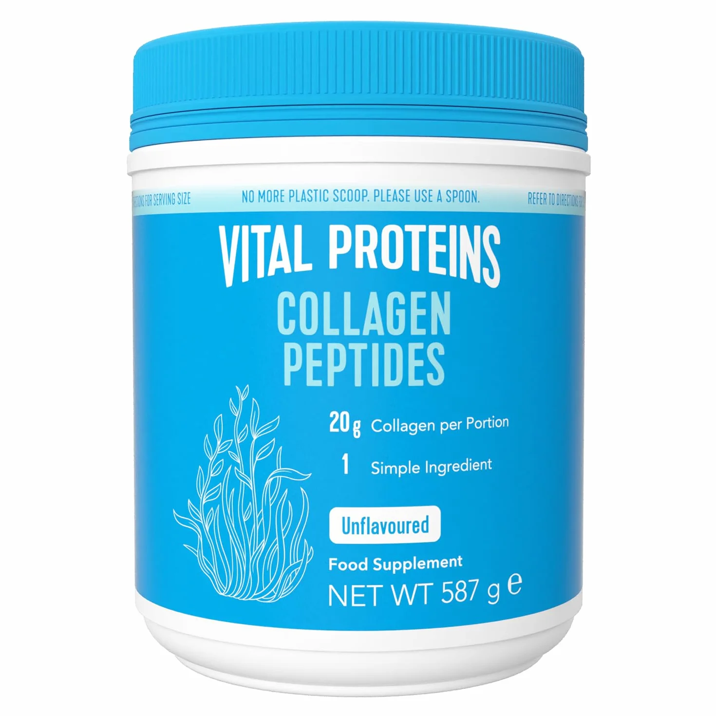 Vital Proteins Péptidos de Colágeno Hidrolizado Tipo I y III, Sin Sabor, 587g