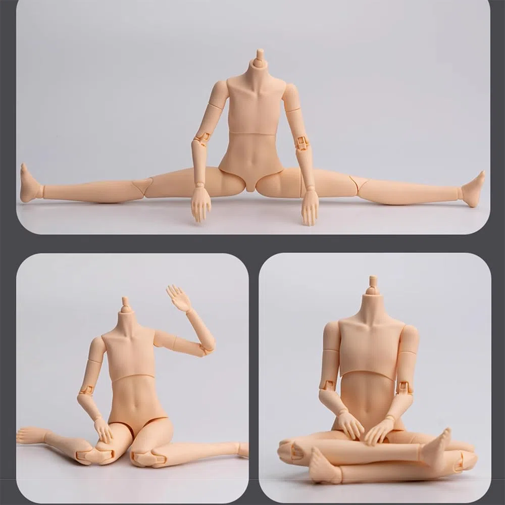 Cuerpo de muñeca de PVC de 21cm, Cuerpo articulado móvil para OB24, GSC, Accesorios para Cabeza de muñeca BJD, Juguetes de Mano de Repuesto (Normal Skin+Hands)