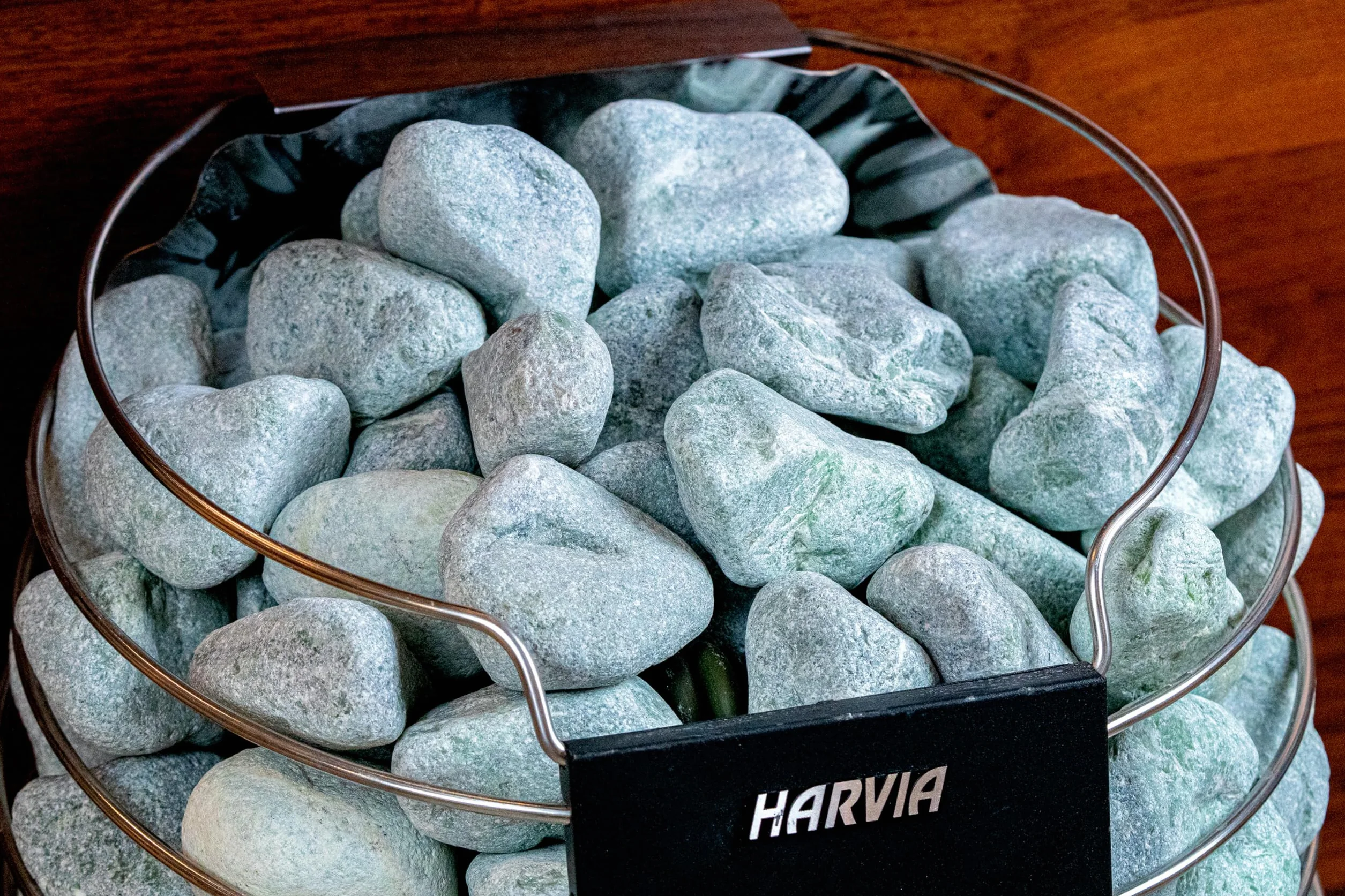 Piedras para sauna de jadeíta, 15 kg, redondeadas, 5 – 10 cm, máxima durabilidad, calor duradero, para estufas eléctricas y de sauna de madera