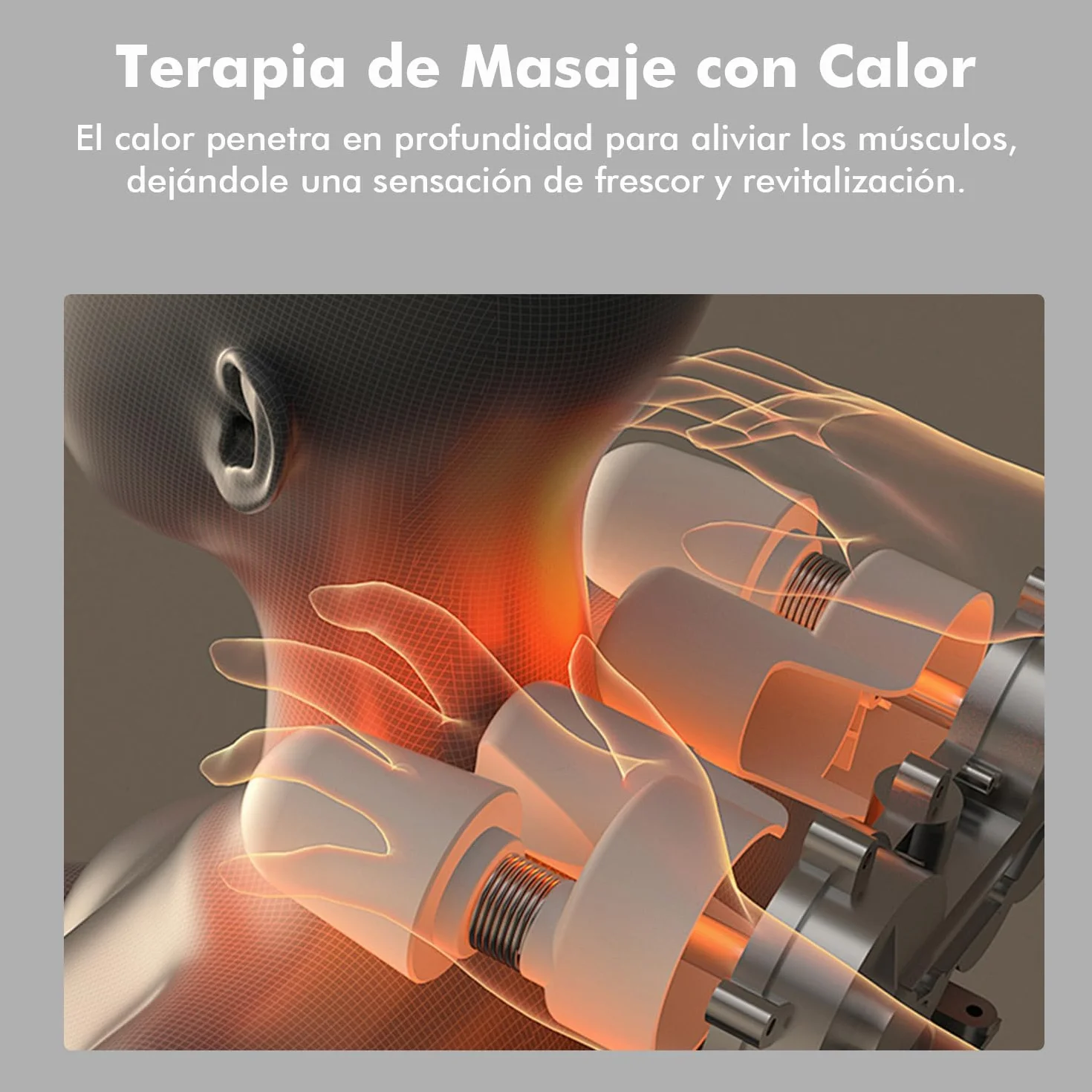 Masajeador Cervical y Espalda con Calor y 3 Velocidades, Regalo Original