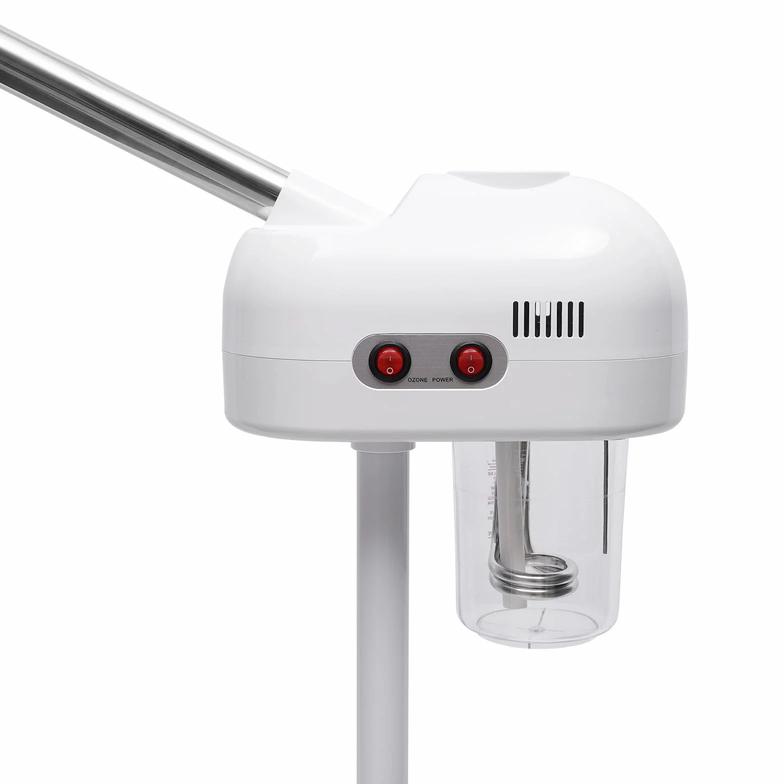 Vaporizador facial 2 en 1 con ozono para sauna facial con boquilla giratoria, ruedas universales para hogares, hospitales, salones de belleza