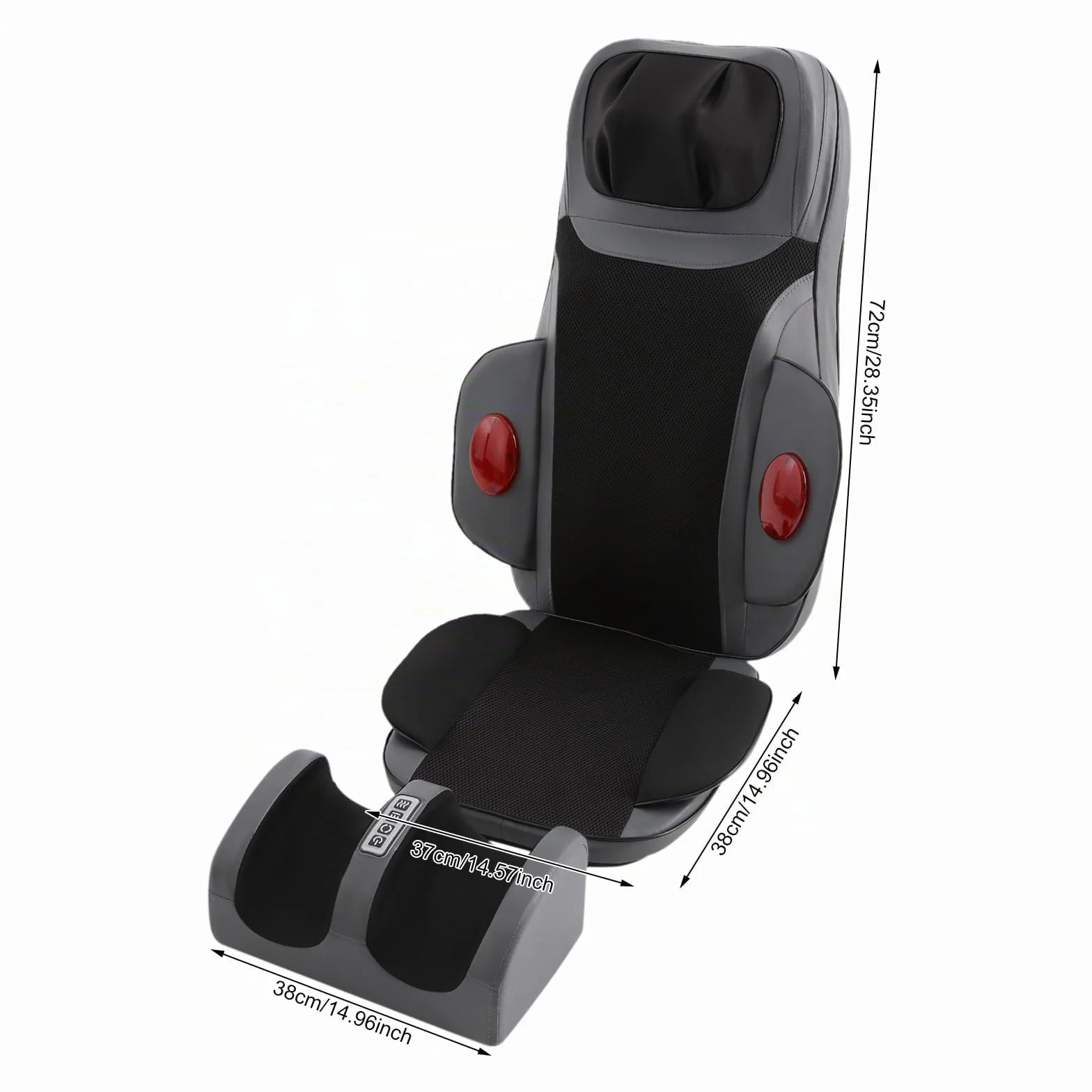 Asiento de masaje multifuncional para cuerpo entero, 3 intensidades, 15 min, con calor