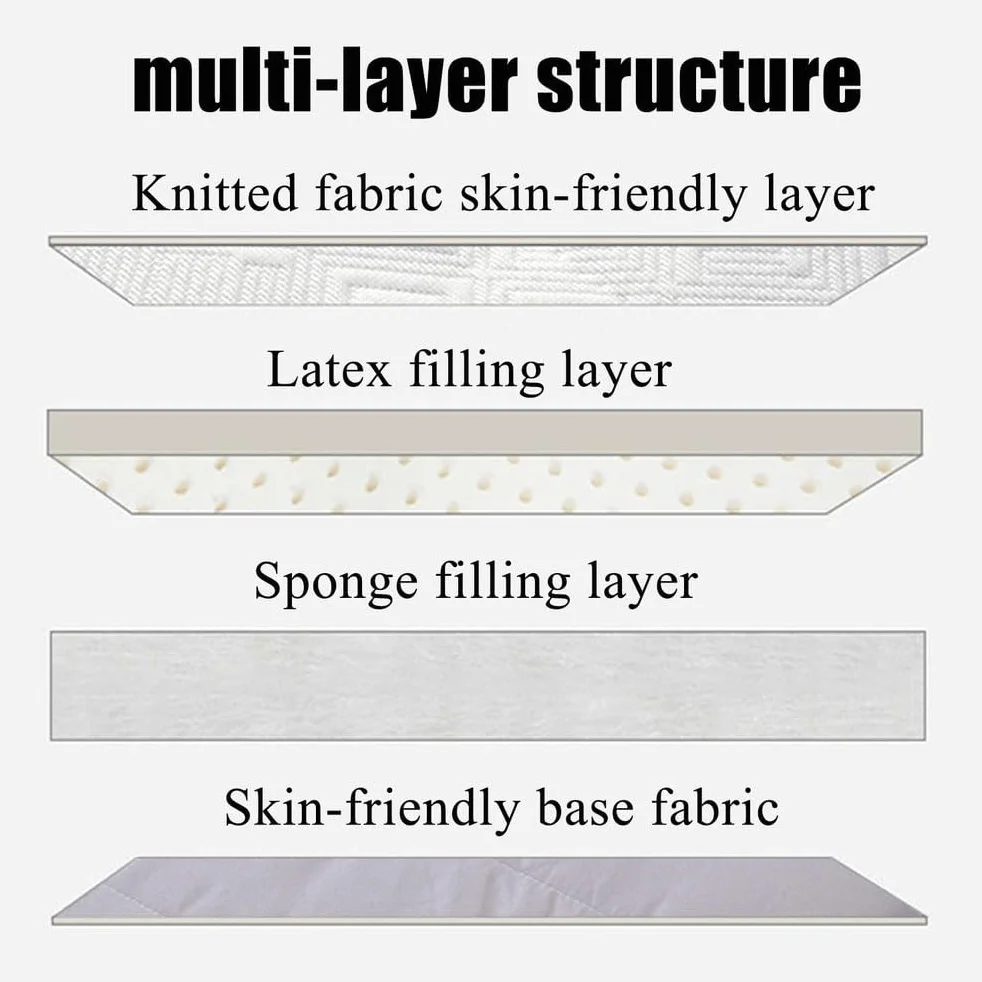 Topper de Colchón de Espuma Viscoelástica con Orificio Antideslizante 4 cm, 70x185 cm, Blanco