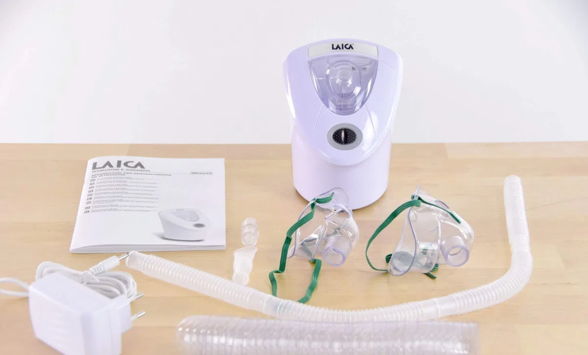Laica Aerosol ultrasónico portátil MD6026 para adultos y niños, silencioso, blanco
