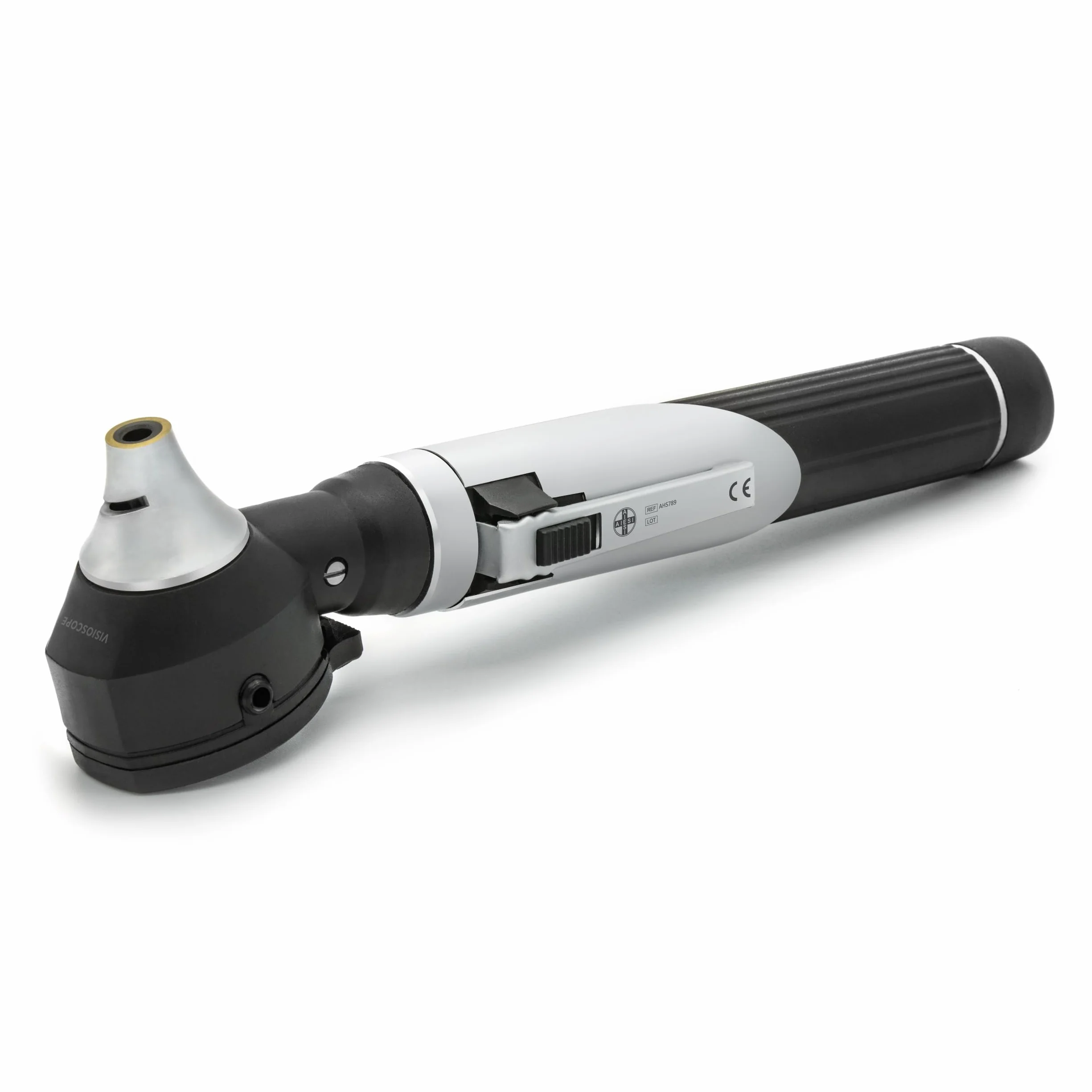 AIESI® Otoscopio médico Profesional Bolsillo Fibra optica con iluminación LED 3V de luz Blanca VISIOSCOPE, Garantía 24 Meses
