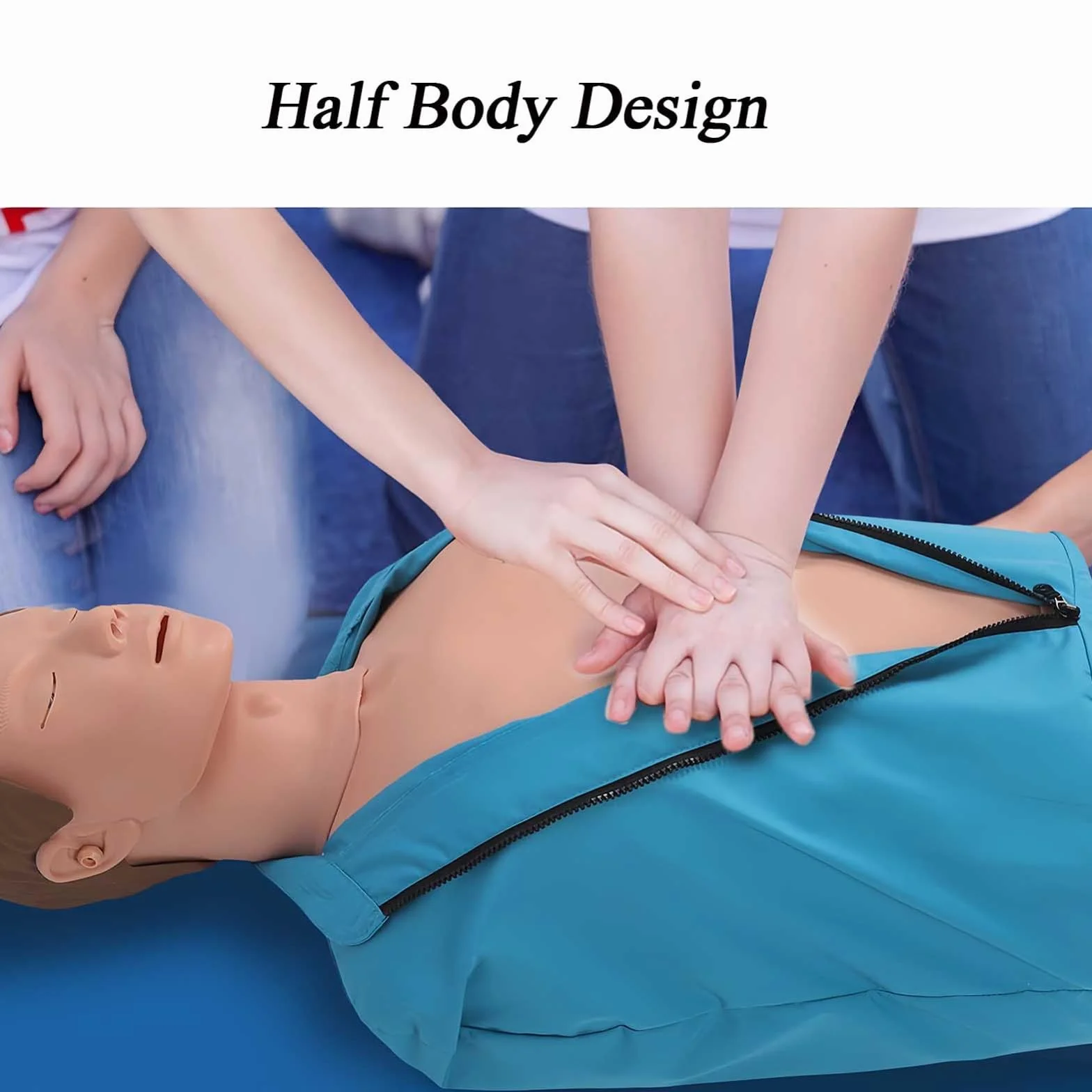 ELZEM Maniquí Entrenamiento RCP Adultos Medio Cuerpo Goma Maniquíes Entrenamiento Primeros Auxilios Reanimación Cardiopulmonar para Formación Docente A