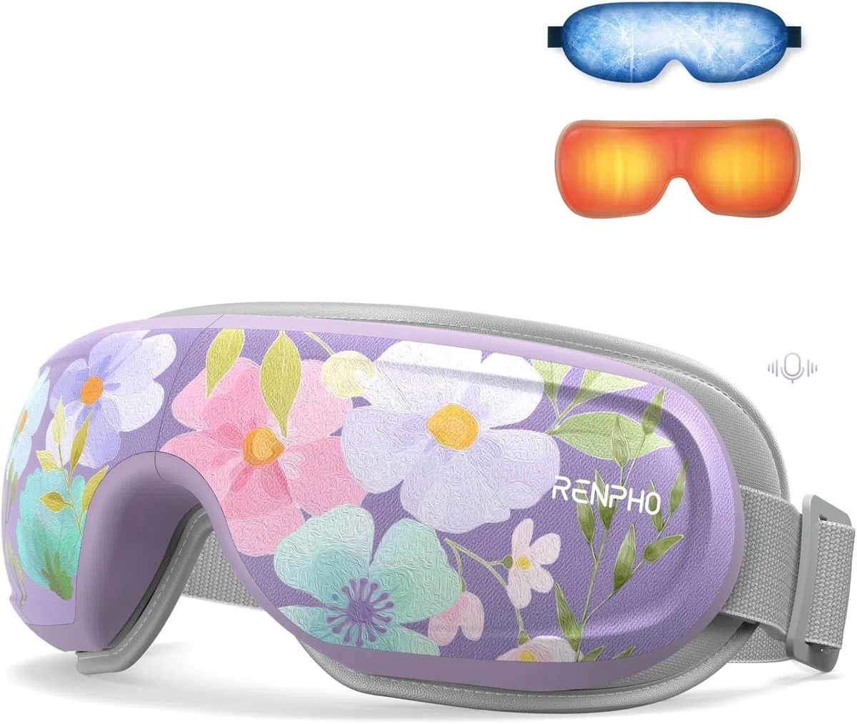 RENPHO Masajeador de Ojos con Calor y Frío y Control por Voz, Regalos Originales para Mujer Mamá, Antifaz Masajeador para Migraña, Ojos Secos y Alivio del Estrés - Eyeris 3