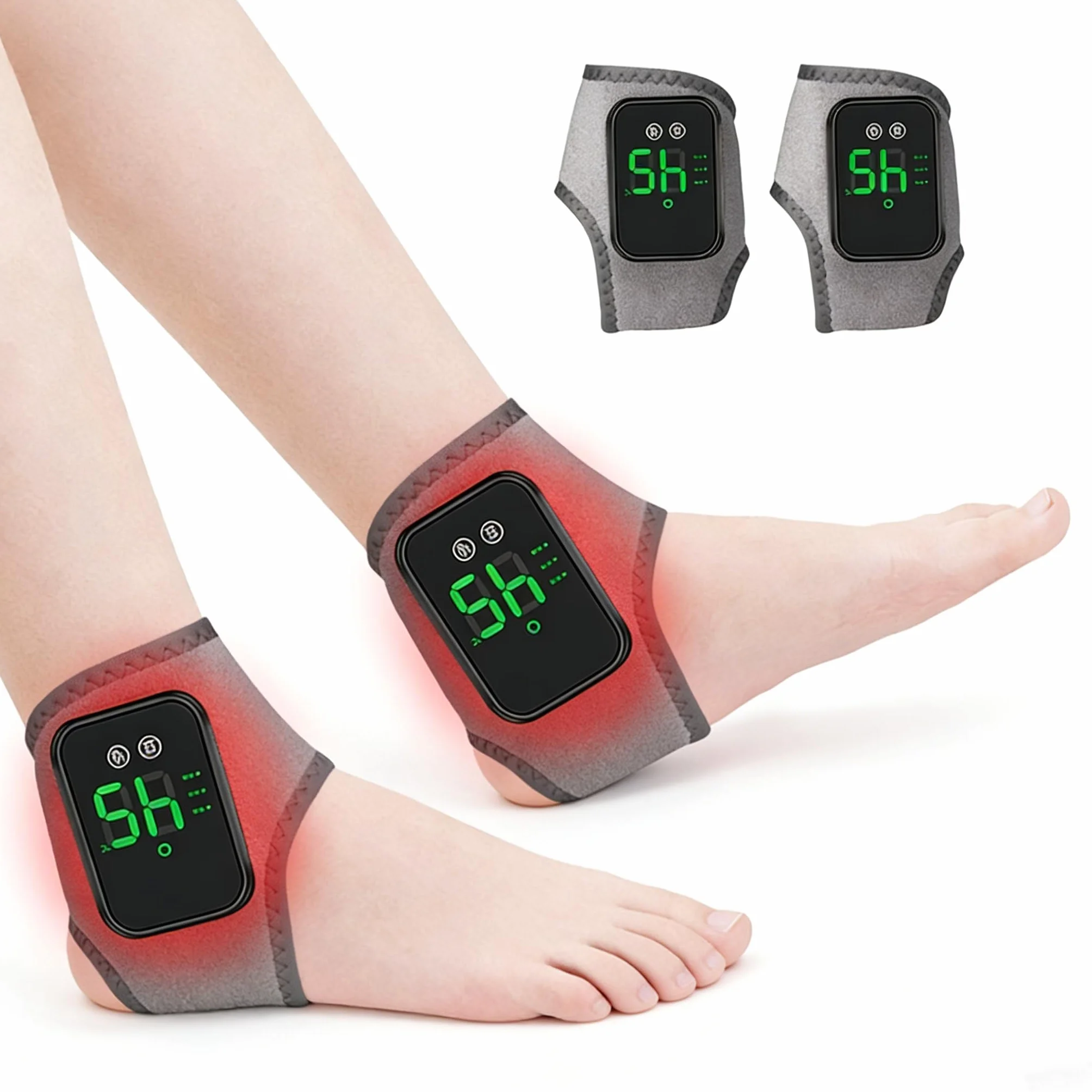 Masajeador de Pies 3 en 1 Eléctrico con 3 Modos de Vibración, 5 Niveles de Calor y Temporizador 30 min para Fascitis Plantar