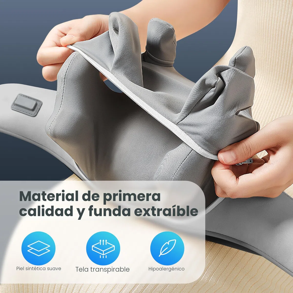 COMFIER Masajeador de cuello 6D, inalámbrico de hombros y cuello con 2 niveles de calor, funda lavable, masaje de amasado profundo, regalos para mamá y papá